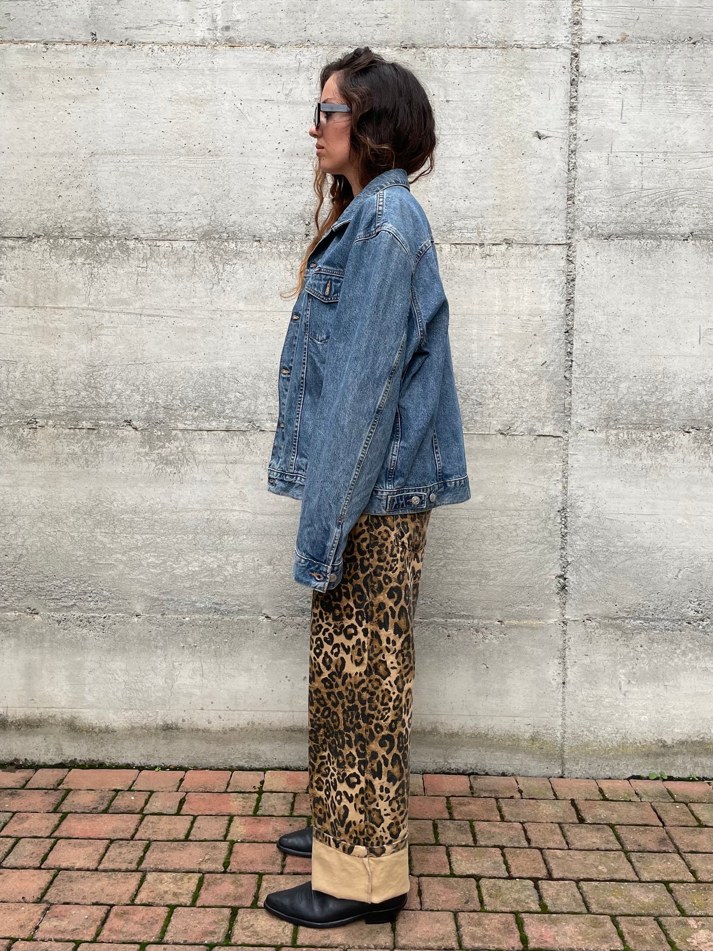 Giacca vintage denim Carrera, lavaggio medio, taglia XL