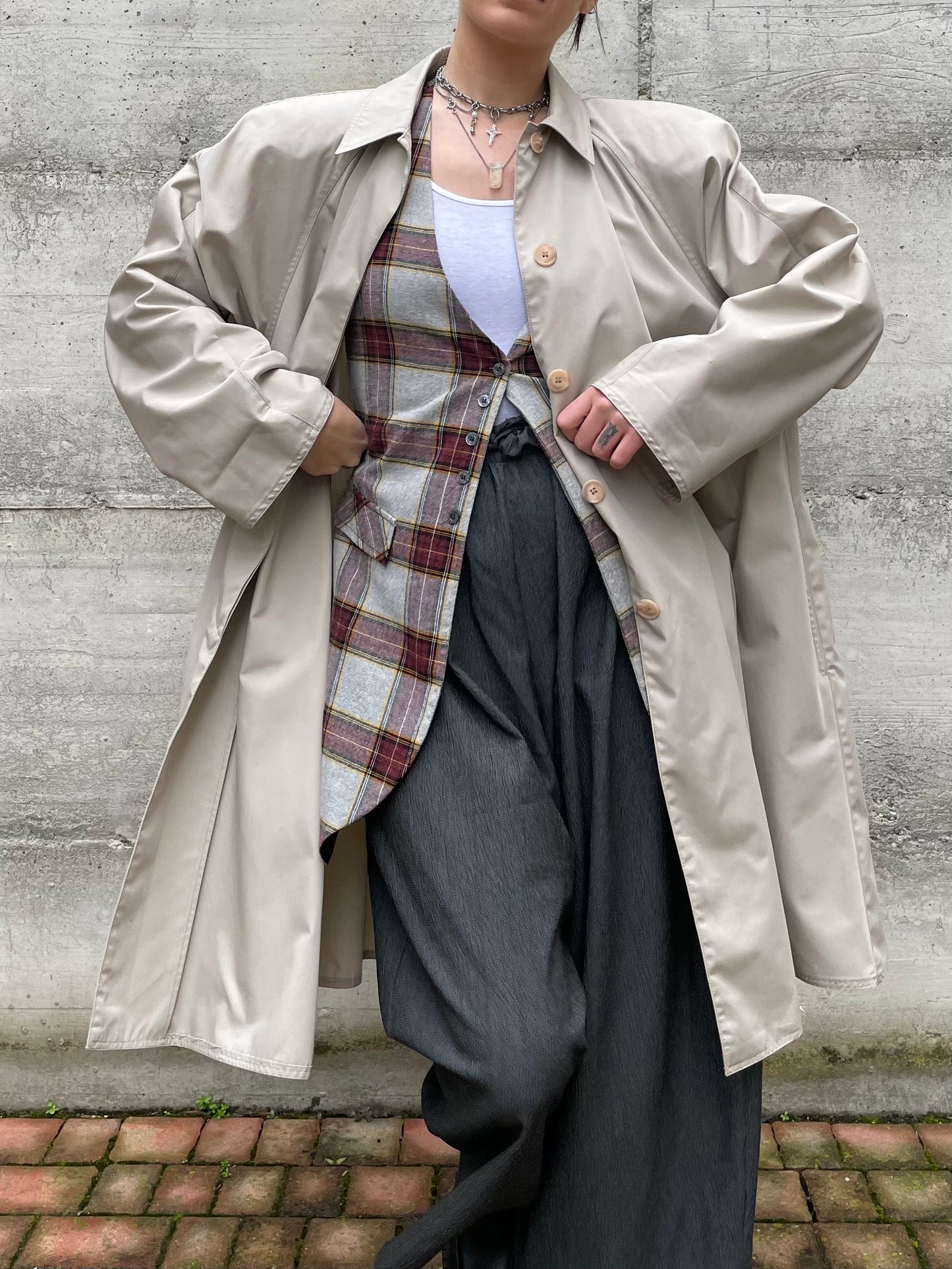 Trenchcoat cotone sabbia Preca - L
