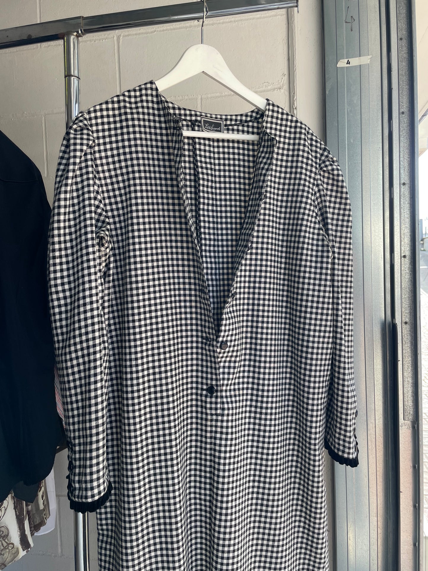 Vestito midi vichy bianco e nero Luisa Spagnoli - M/L