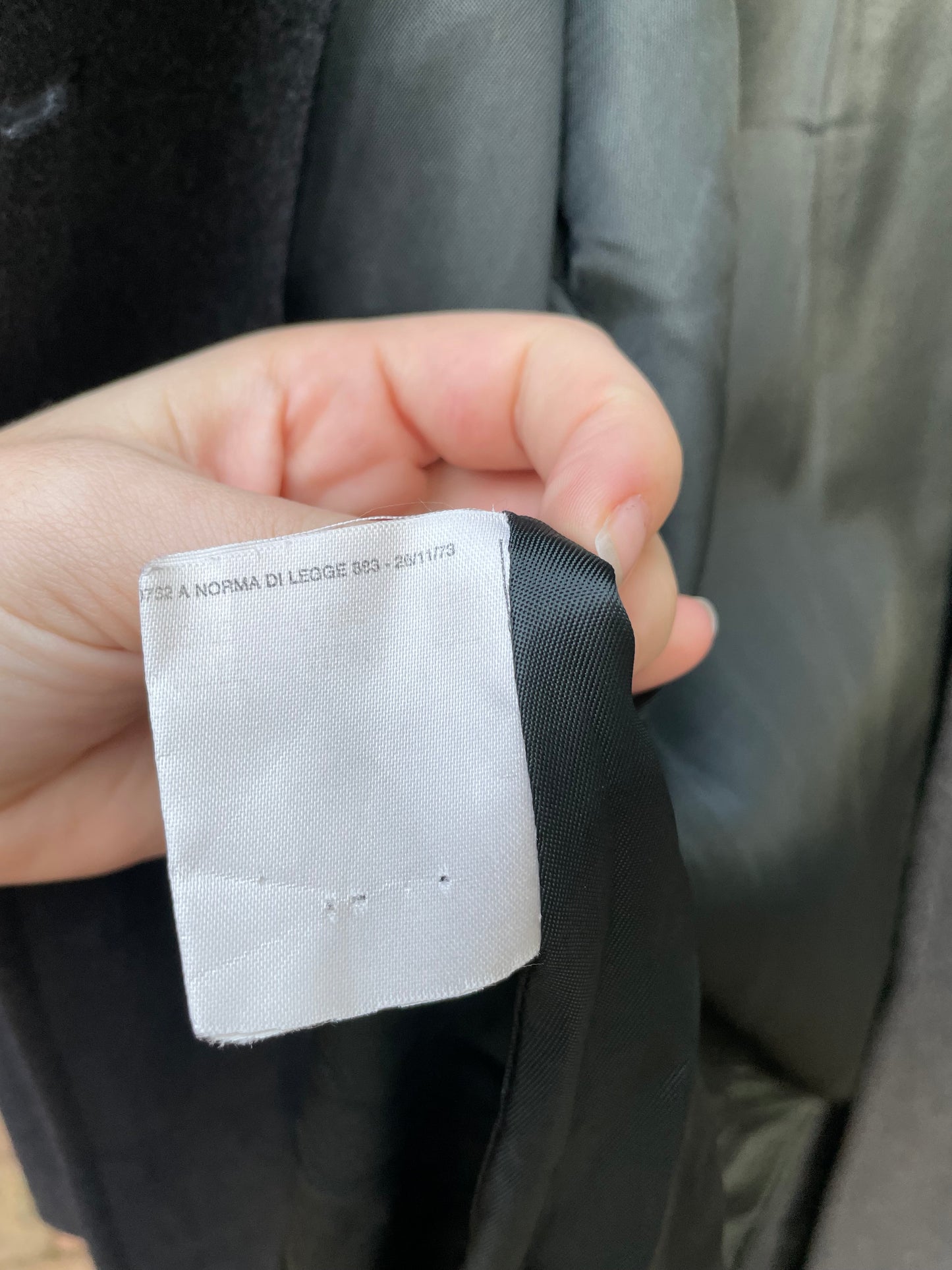 Cappotto sartoriale monopetto grigio scuro 100% lana vergine, in rara taglia 42it