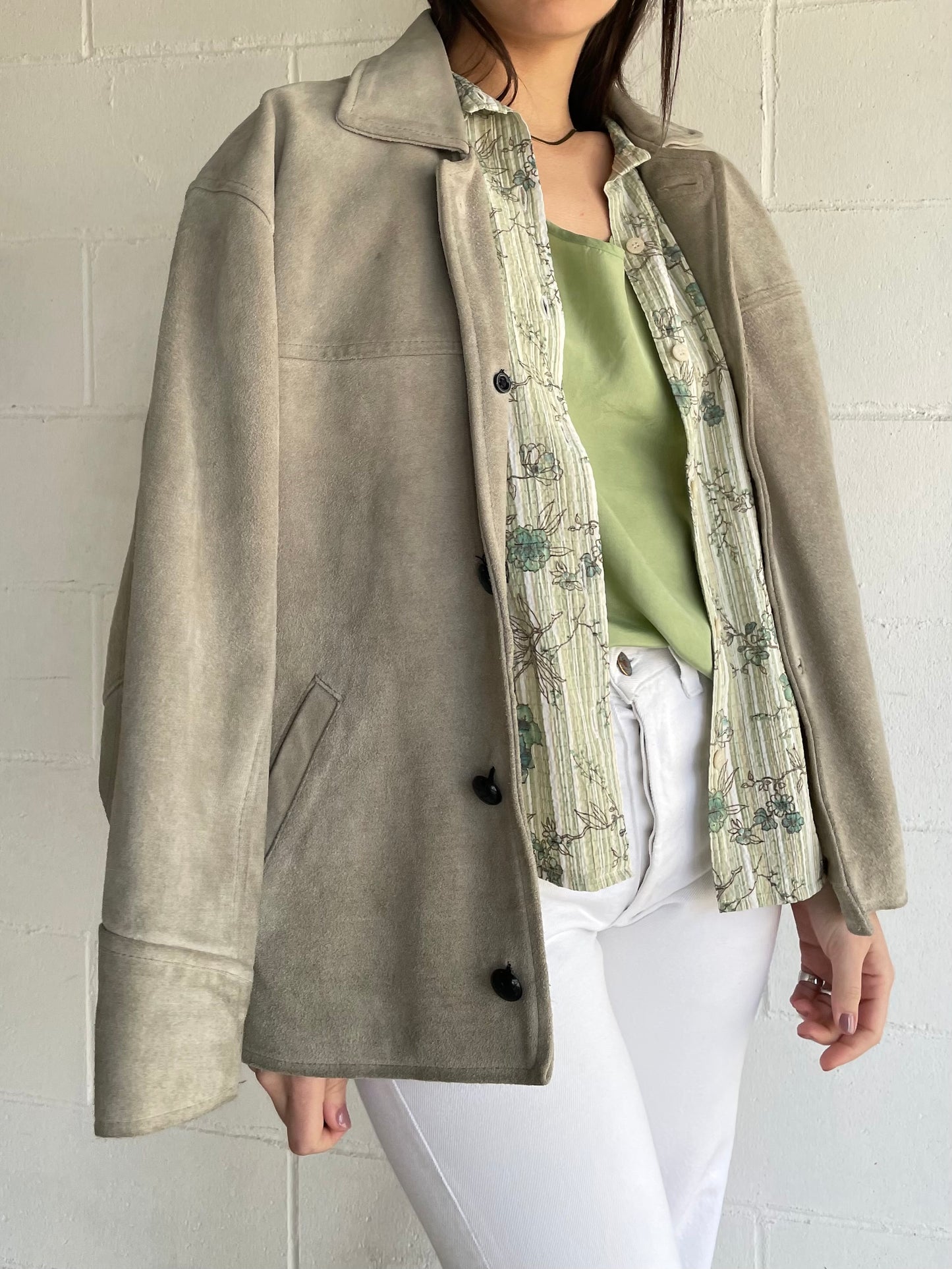 Biker suede ghiaccio - S uomo