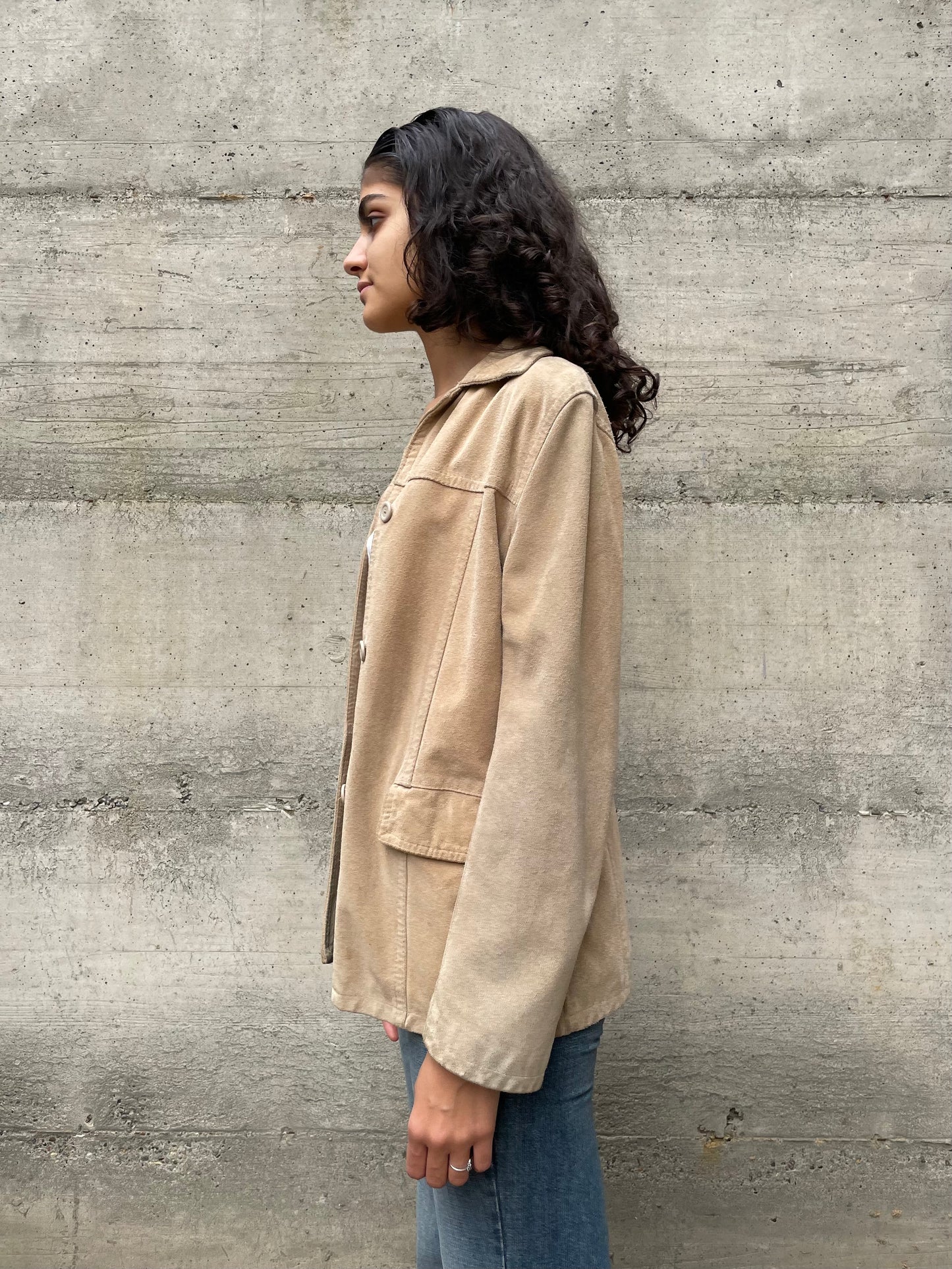 Blazer suede sabbia - taglia S/M