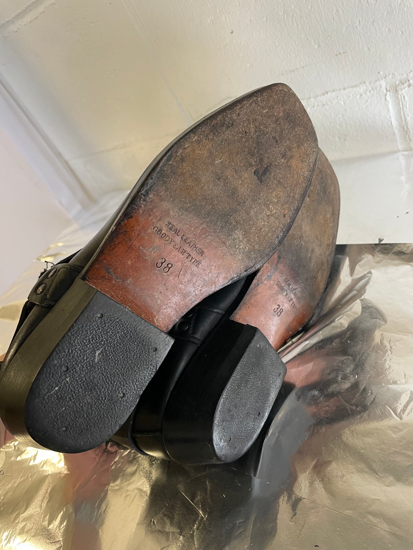 EU 38 - Kentucky boots bassi Levi's Strauss vera pelle neri