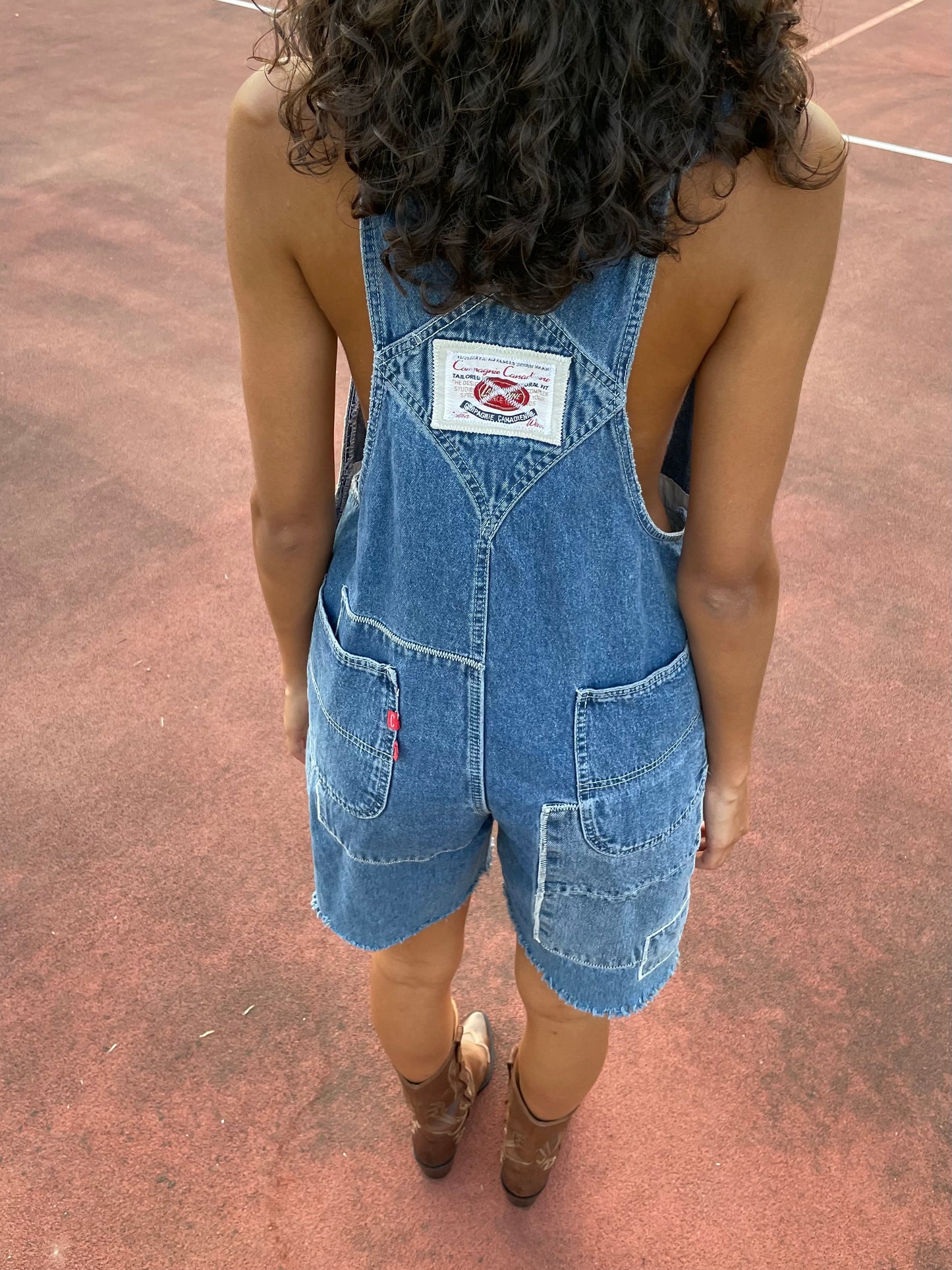 Salopette vintage denim lavaggio medio - taglia M