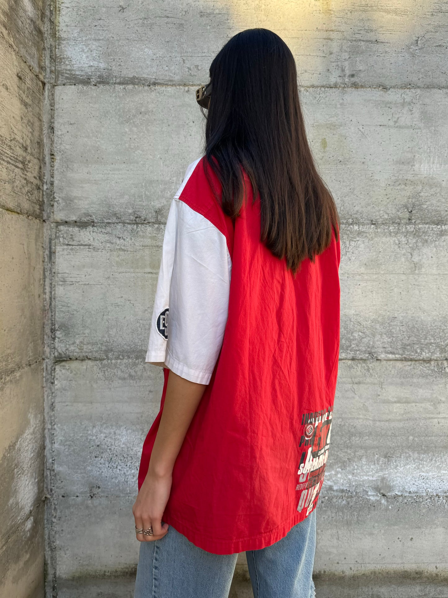 Maxi camicia ENYCE bikercore in cotone