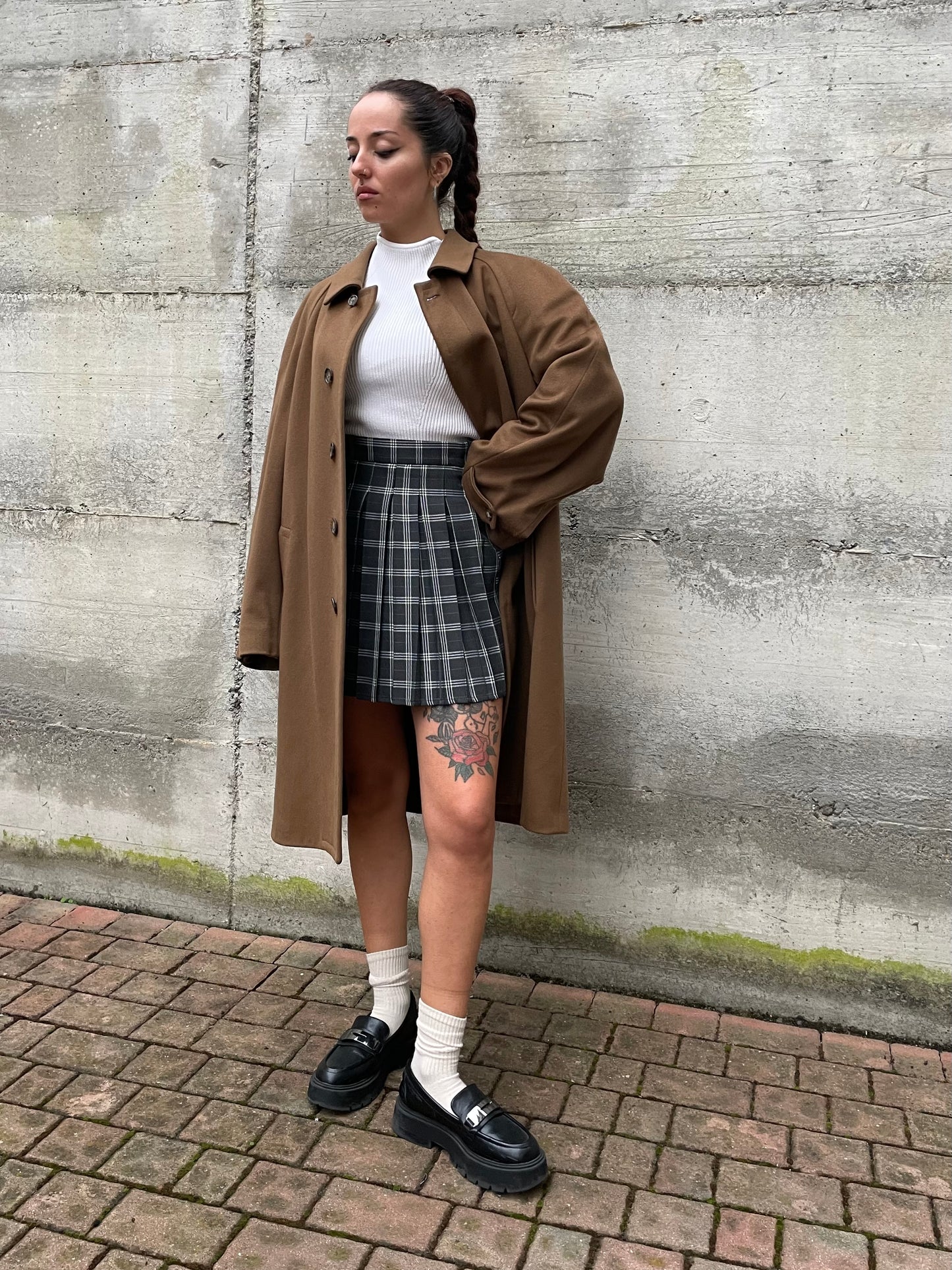 Cappotto sartoriale Piacenza cammello 100% lana vergine - taglia M uomo