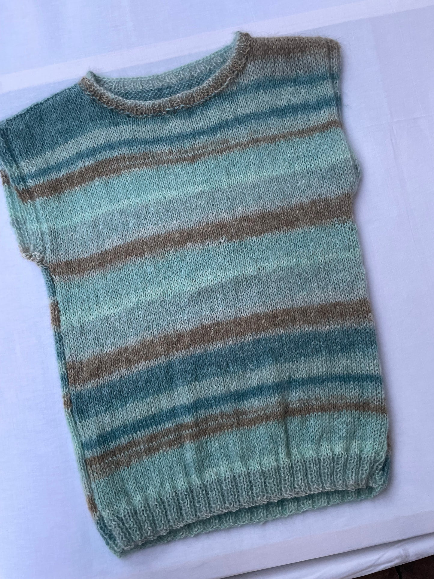 Gilet striped handmade in lana - taglia M