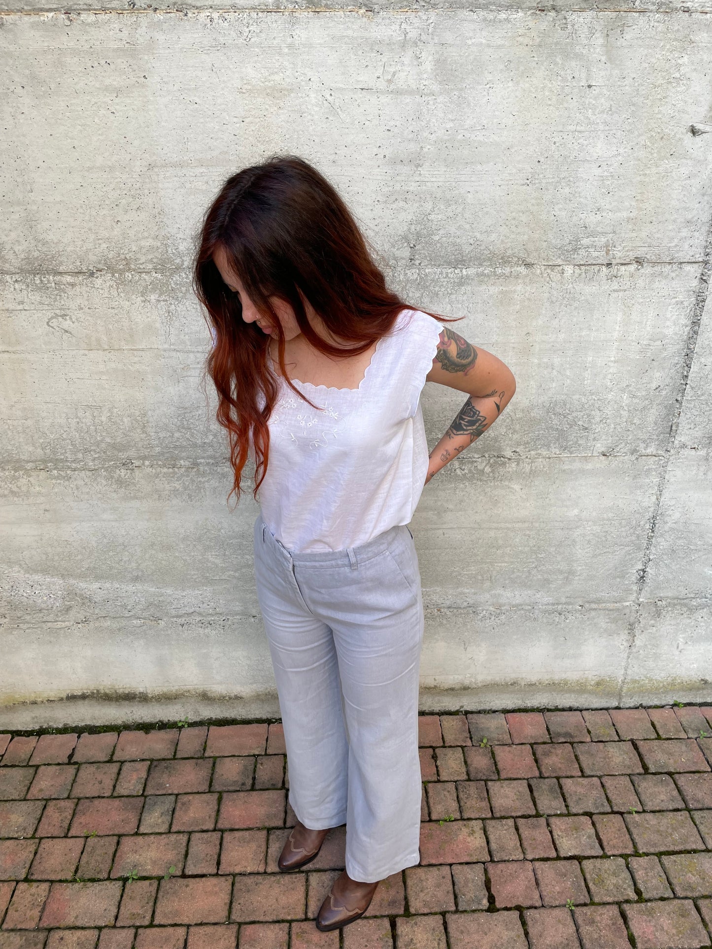 Pantalone Aspesi ghiaccio 100% lino - tg. 42