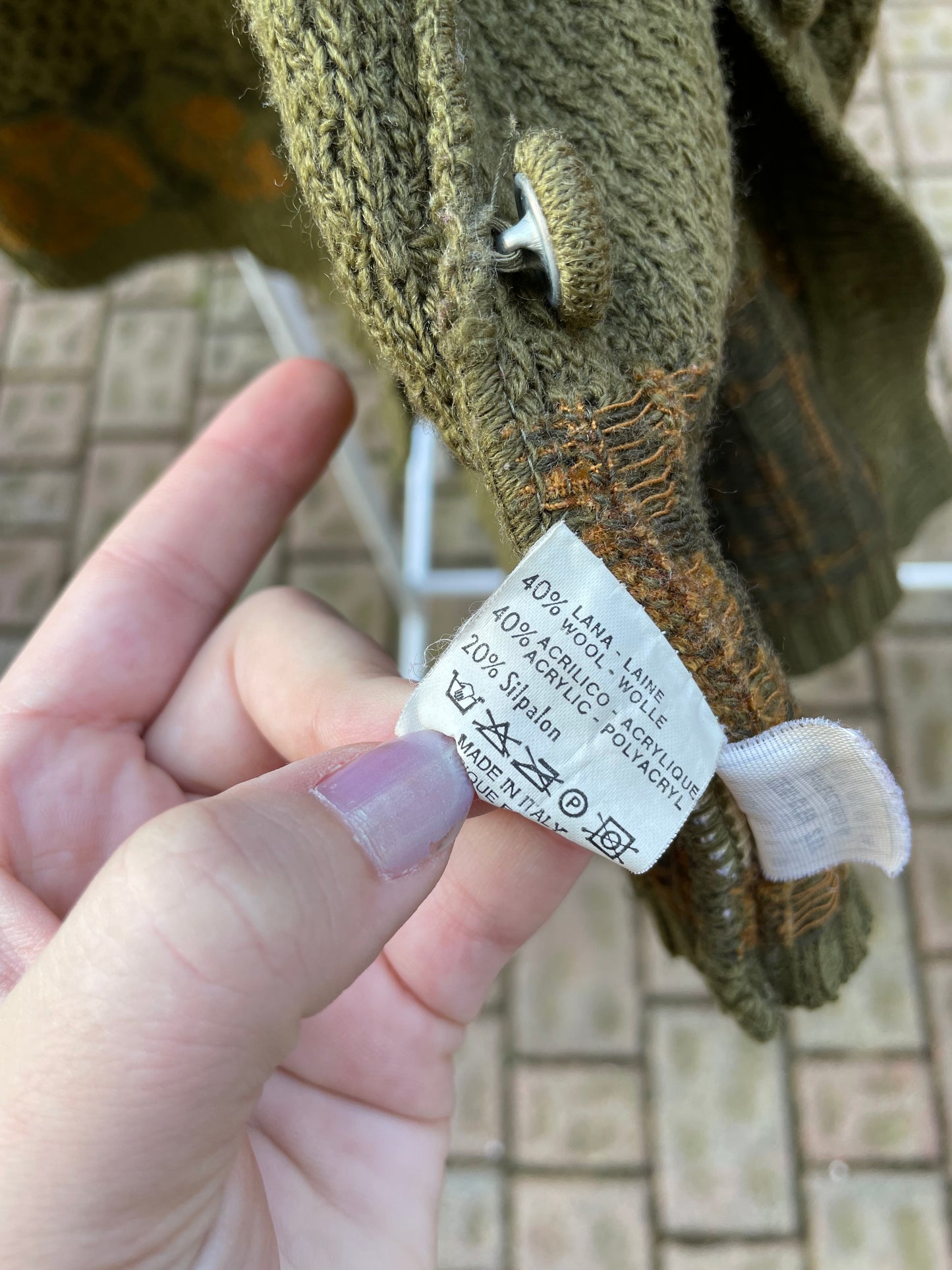 Cardigan fantasia oversize in misto lana