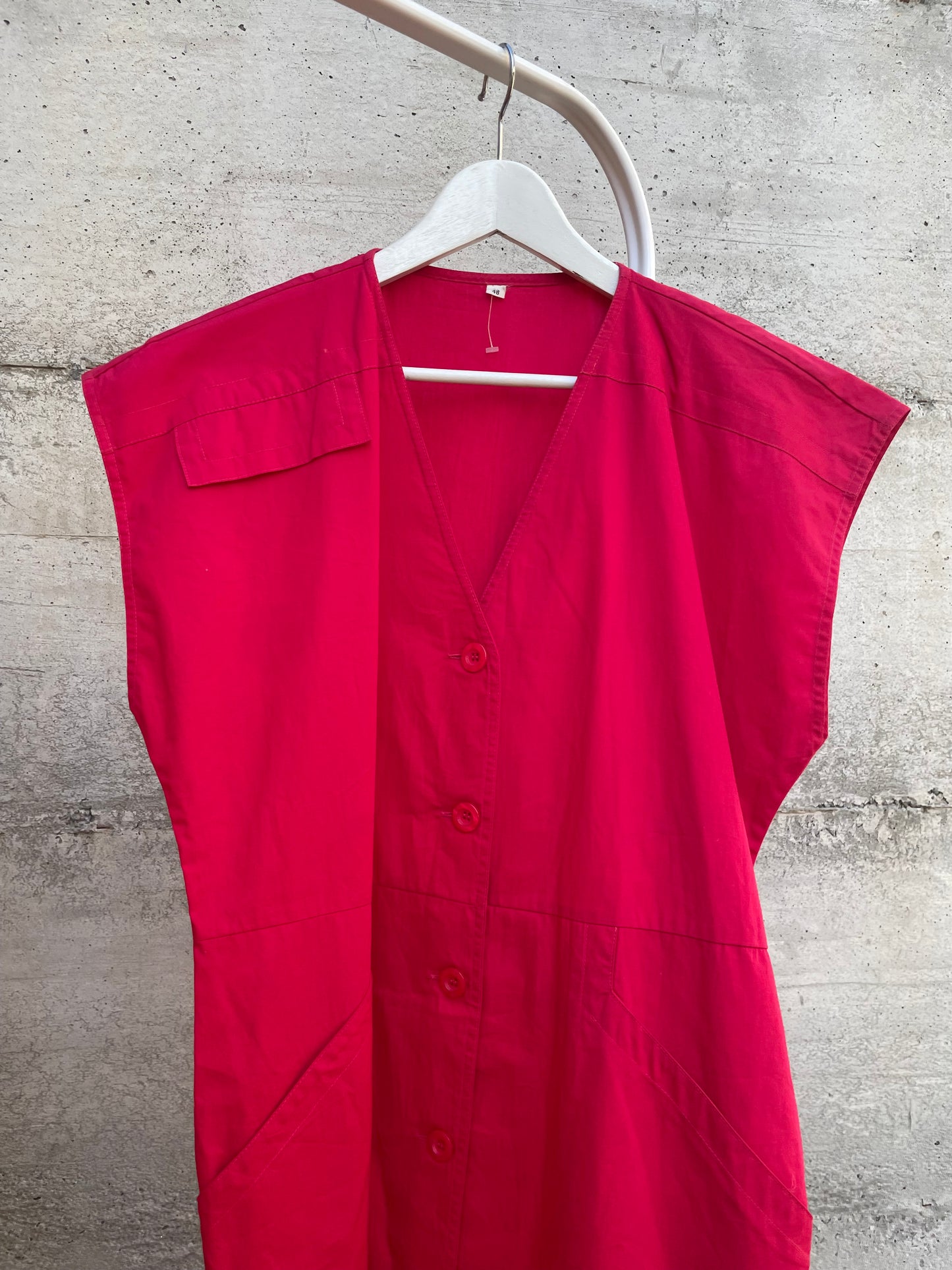 Chemisier midi 100% cotone fucsia - taglia M/L