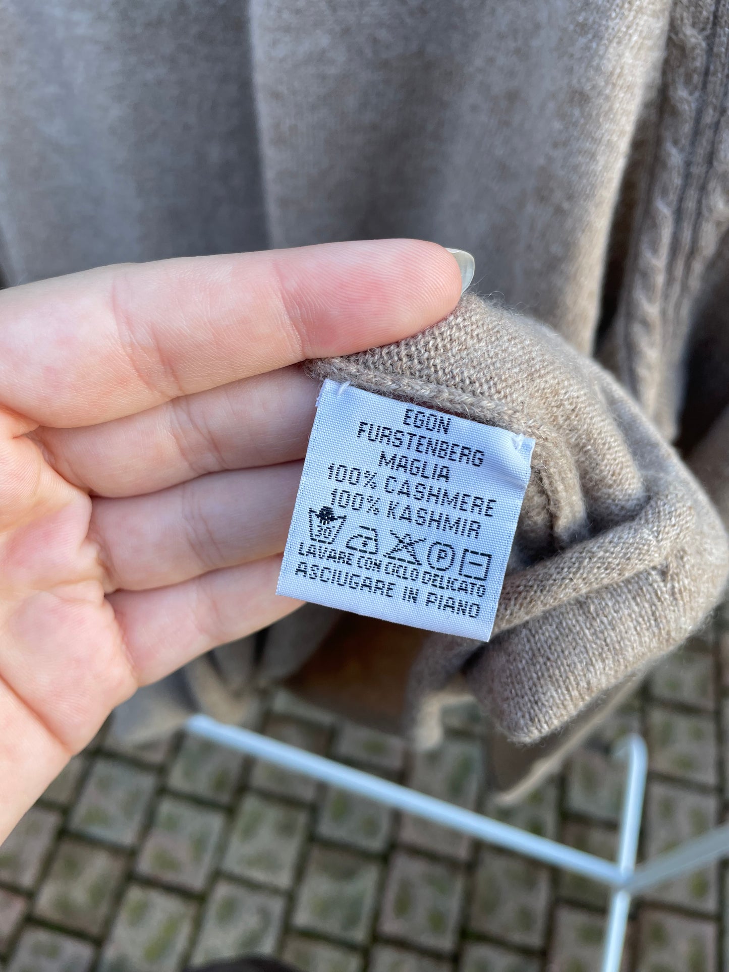 Maglione ampio Egon Fustemberg 100% cashmere - taglia L