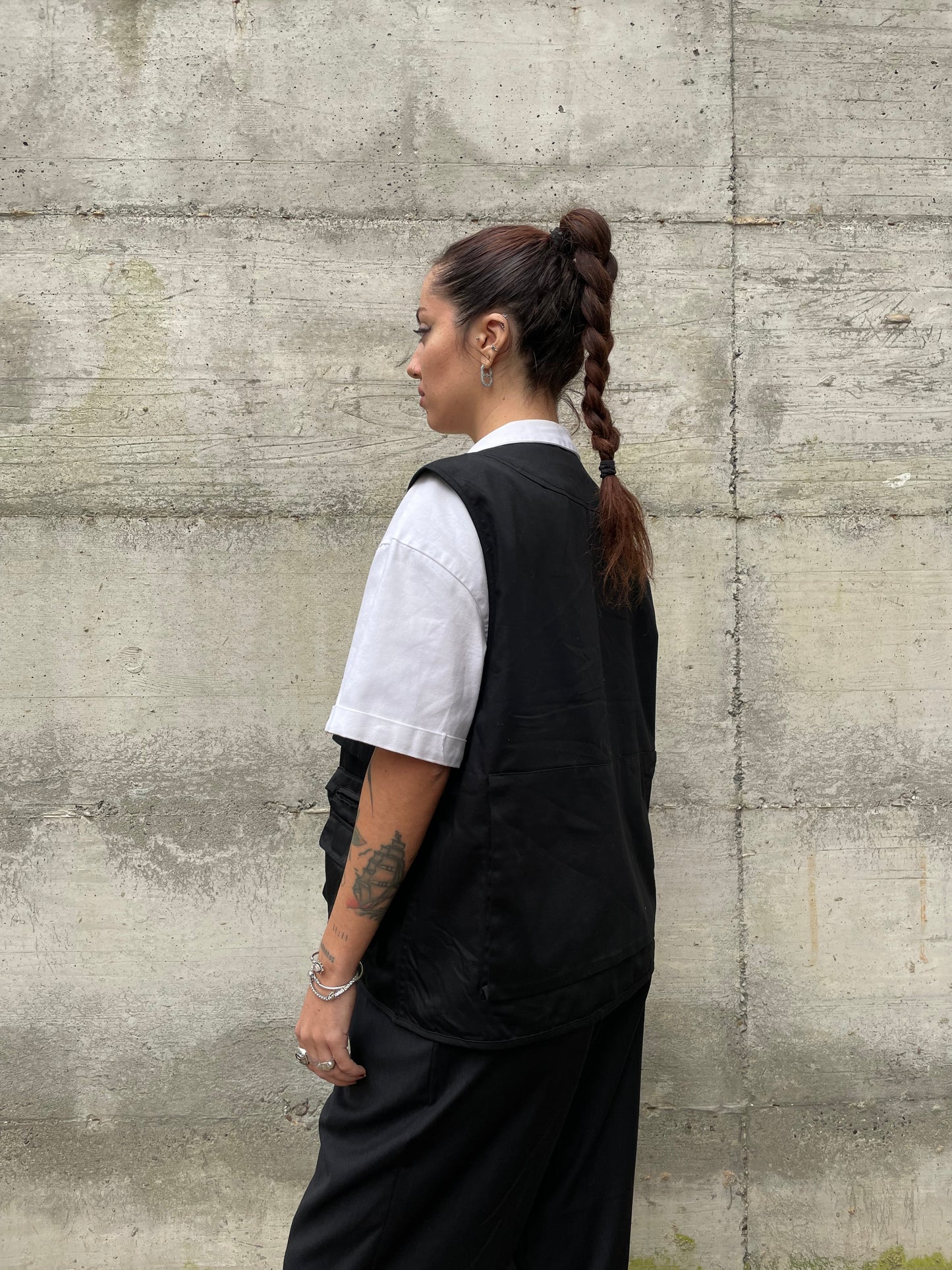 Gilet cargo multipocket nero