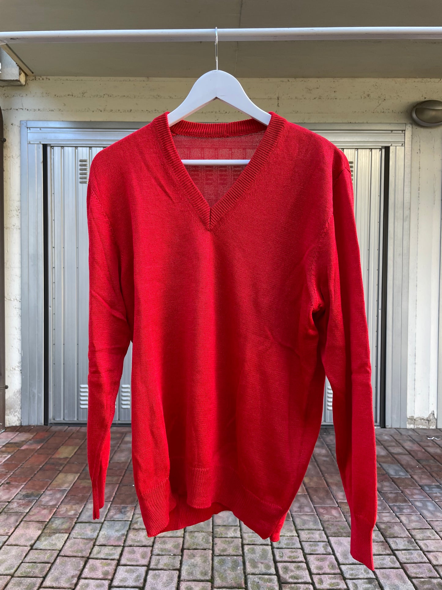 Maglioncino sartoriale 100% cotone rosso - taglia M