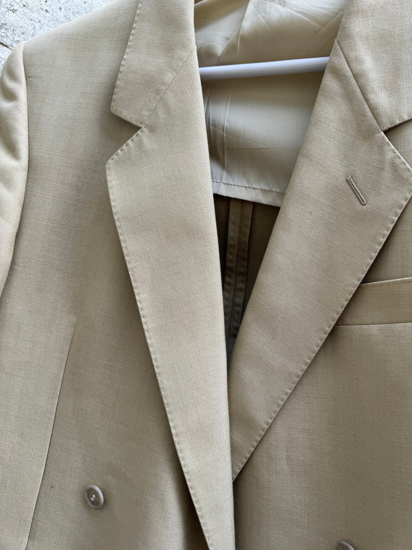 Blazer sartoriale doppiopetto crema