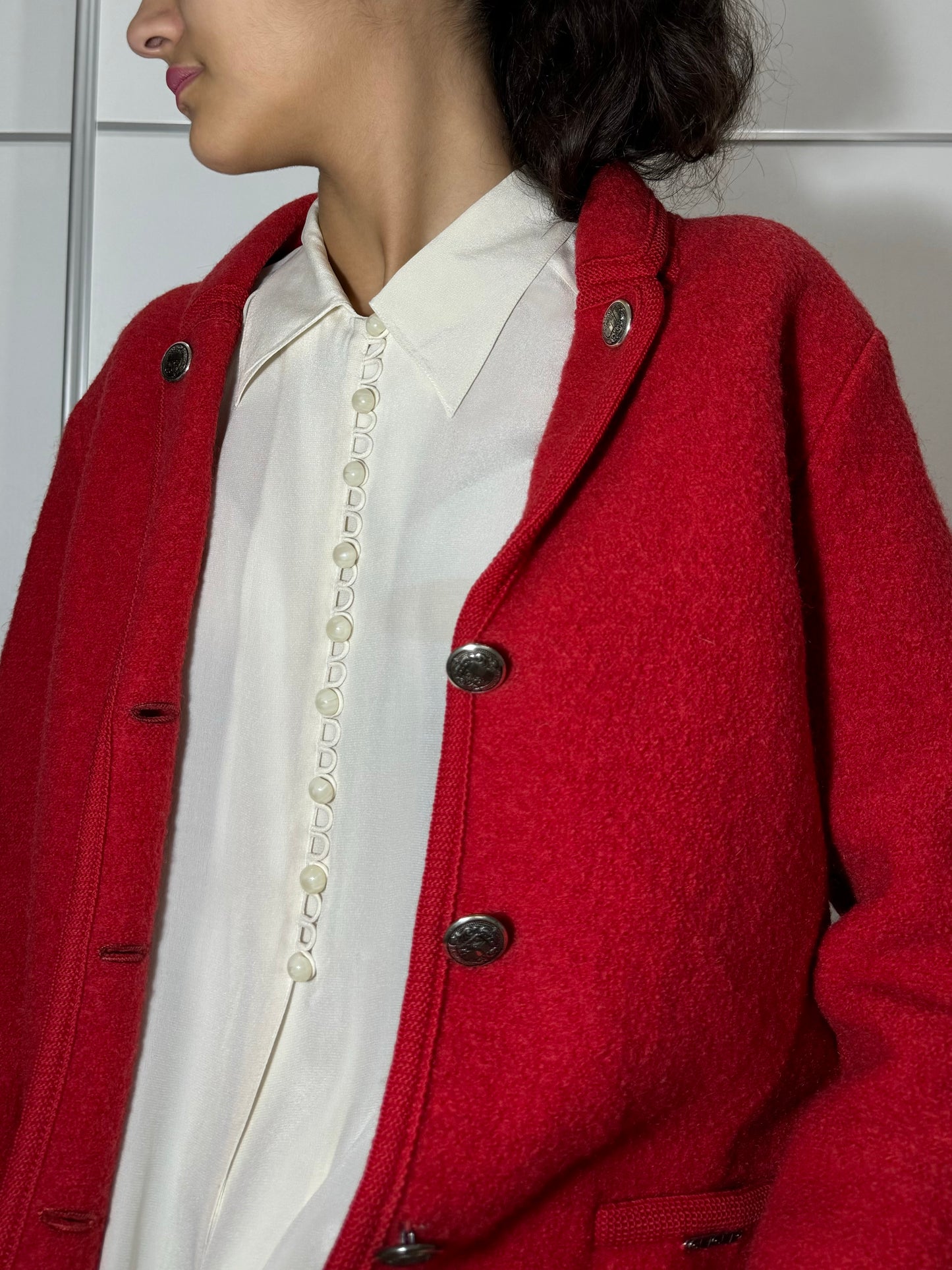 Giacchino tirolese Geiger rosso, in pura lana vergine