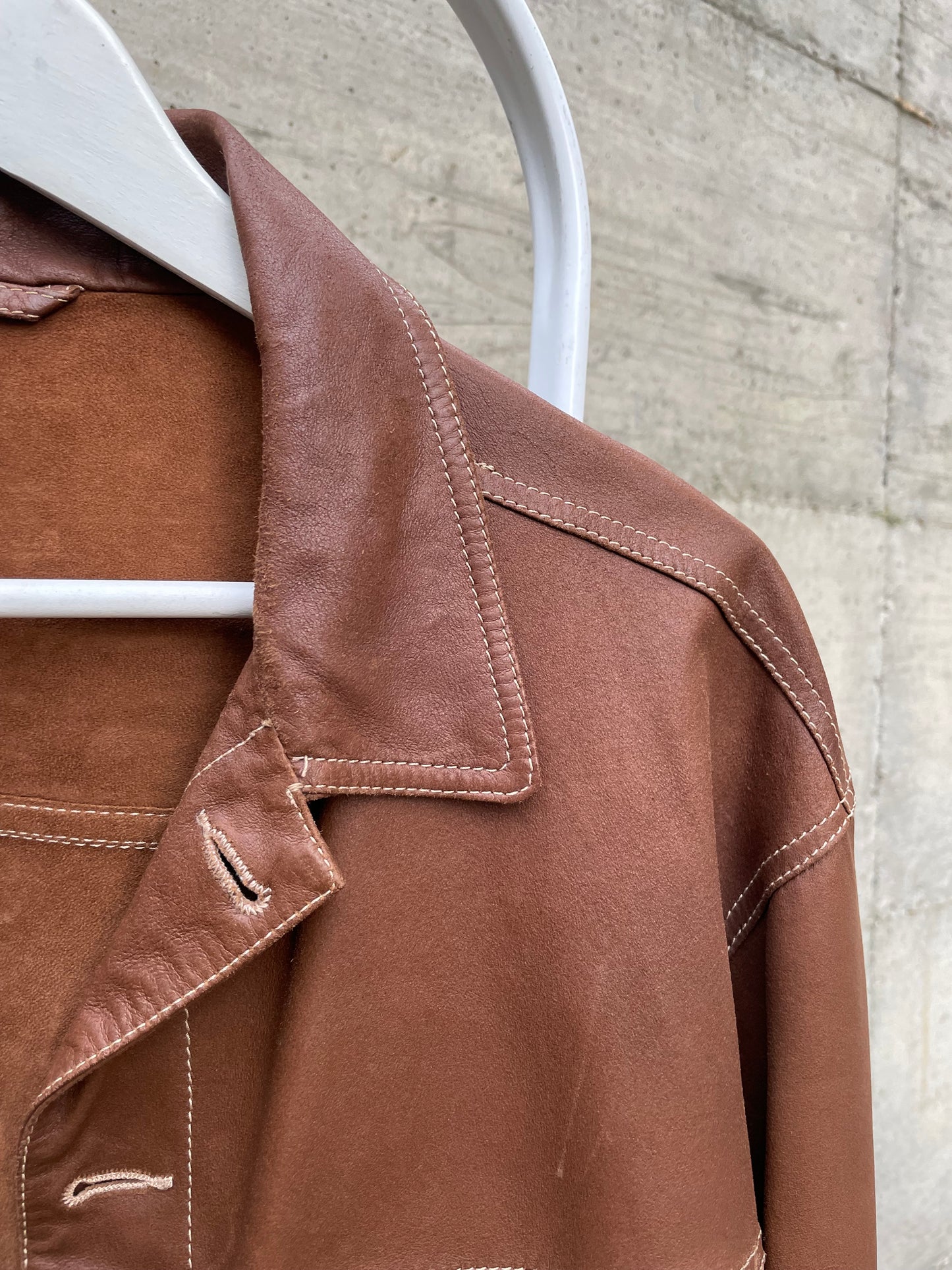 Giacca in nappa leggera marrone - taglia L uomo