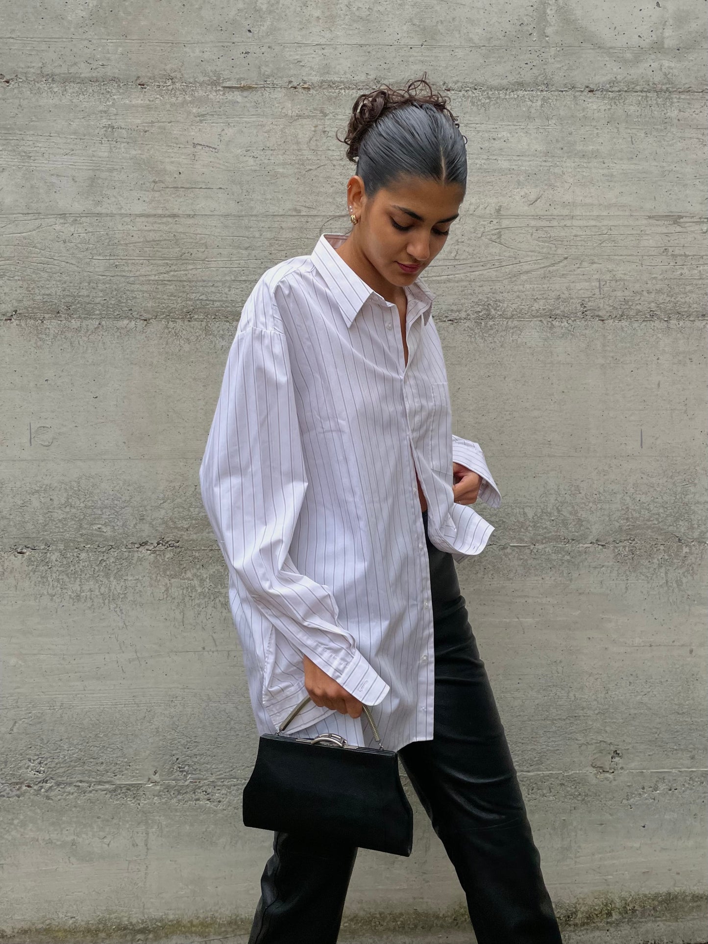 Camicia oversize striped 100% cotone