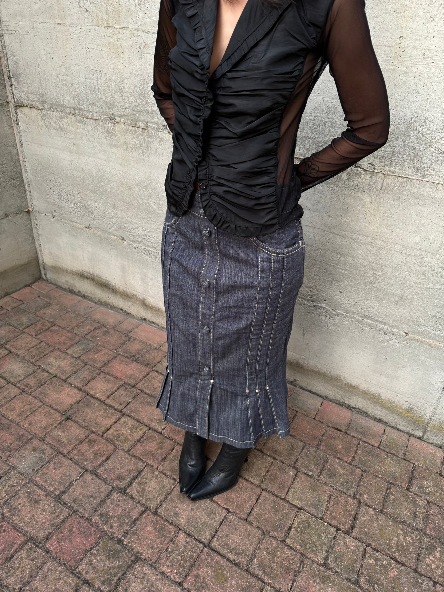 Gonna midi a sirena Stefanel Y2K