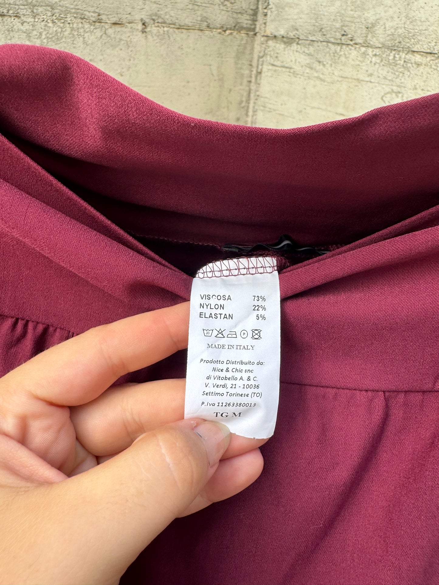 Pantagonna vinaccia in misto viscosa, taglia M