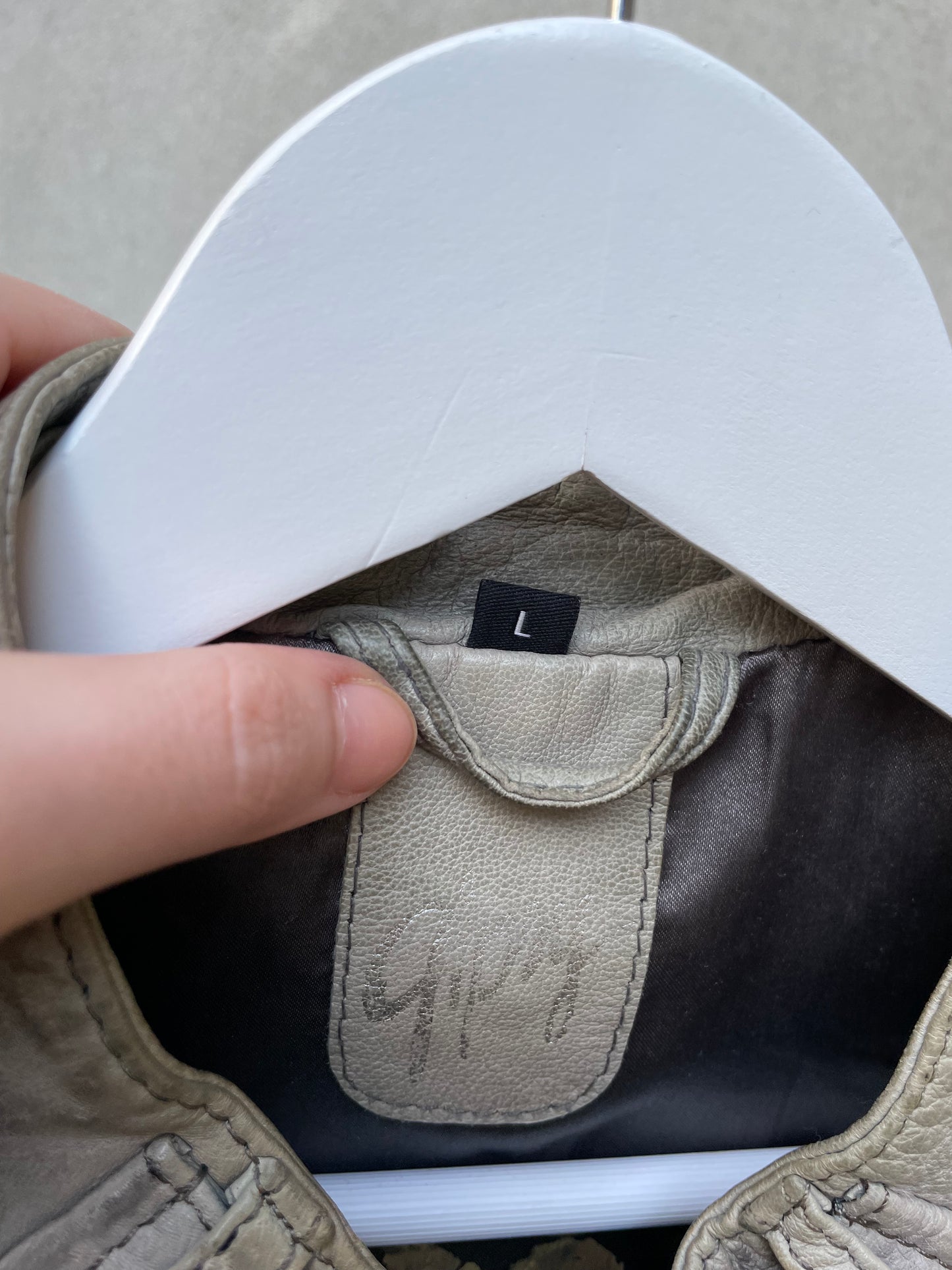 Biker cropped vera pelle ghiaccio