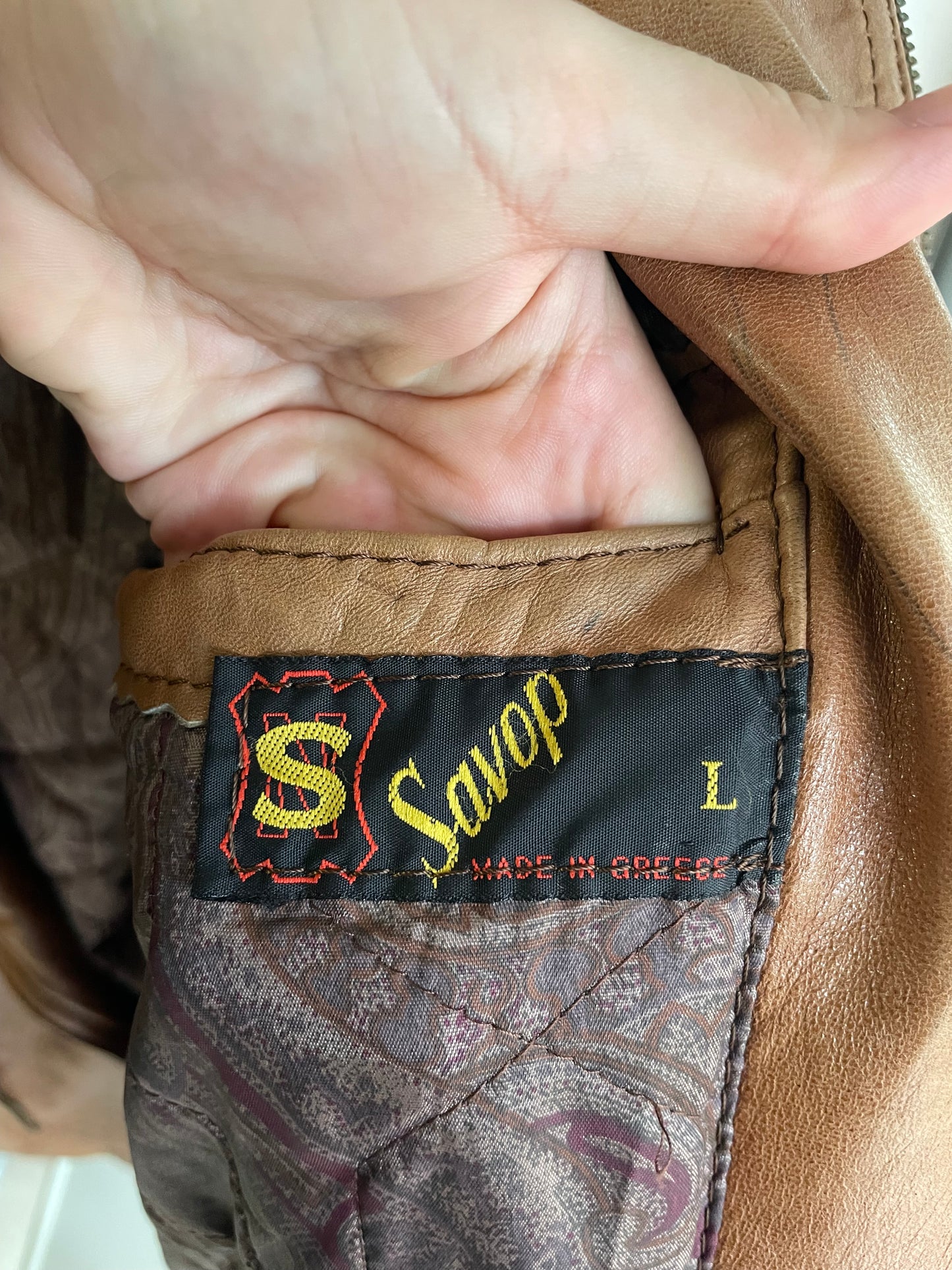 Bomber vera pelle ruggine - taglia L uomo