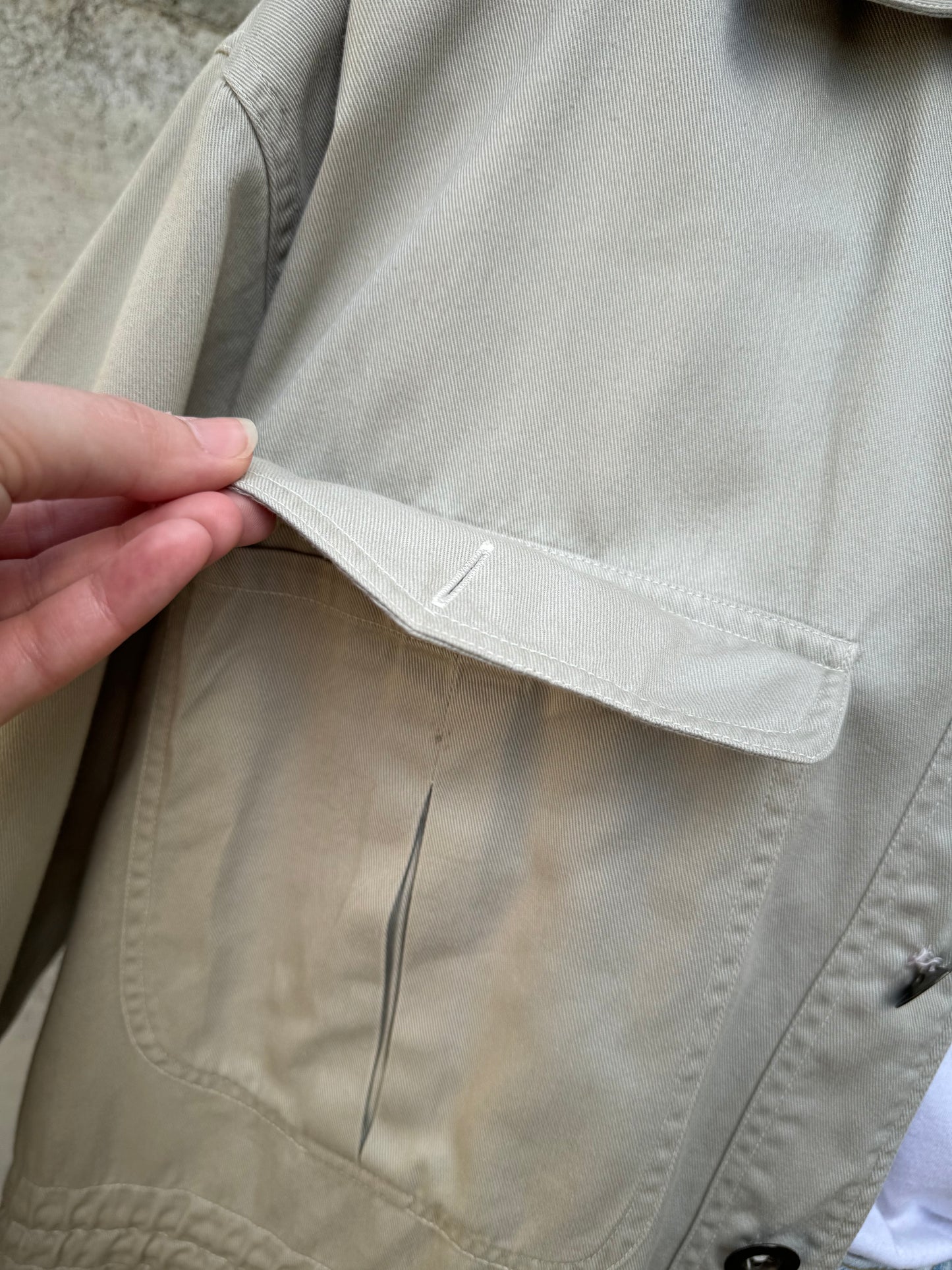 Overshirt cargo in cotone color ghiaccio