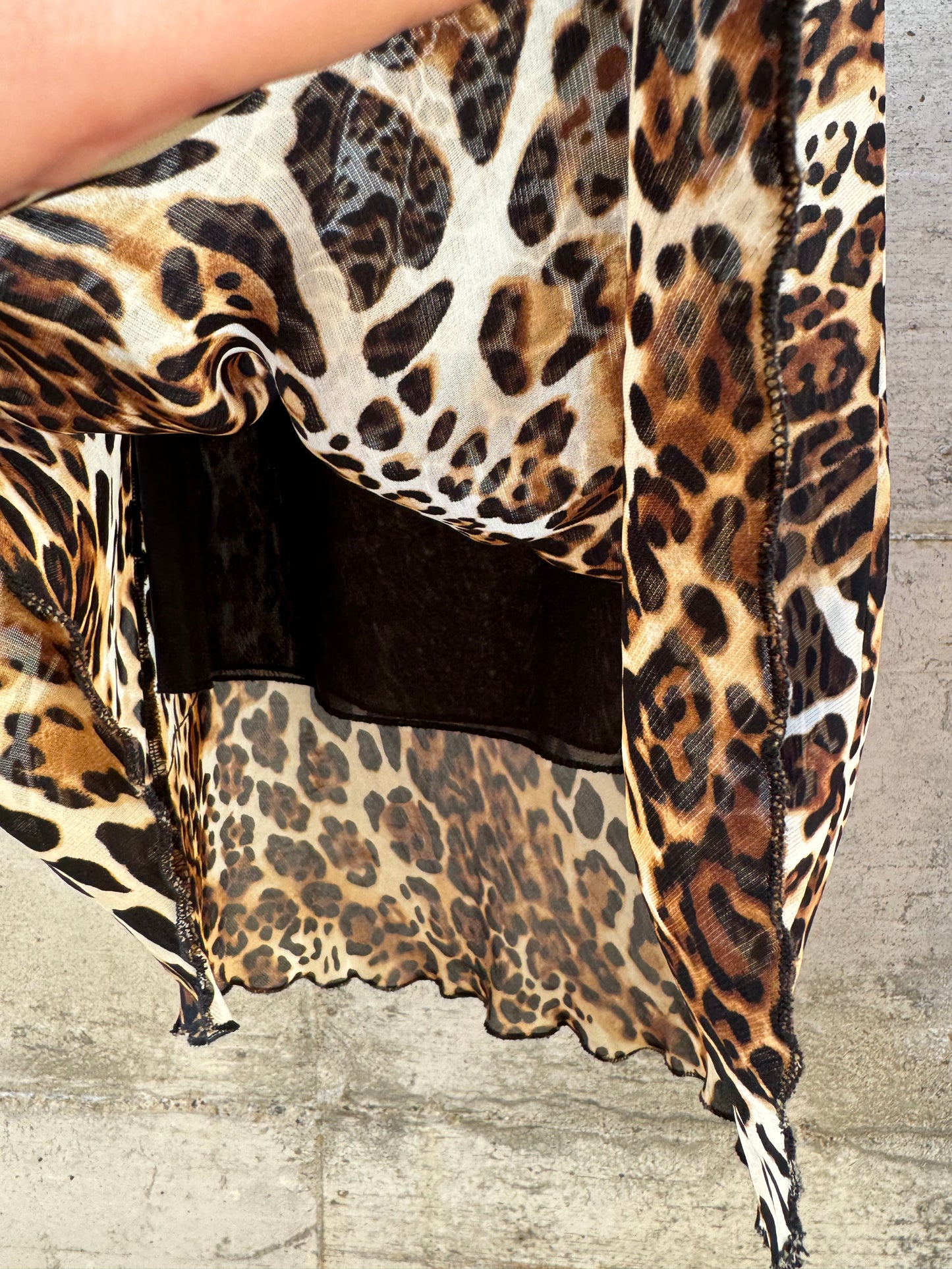 Gonna midi Y2K animalier in viscosa