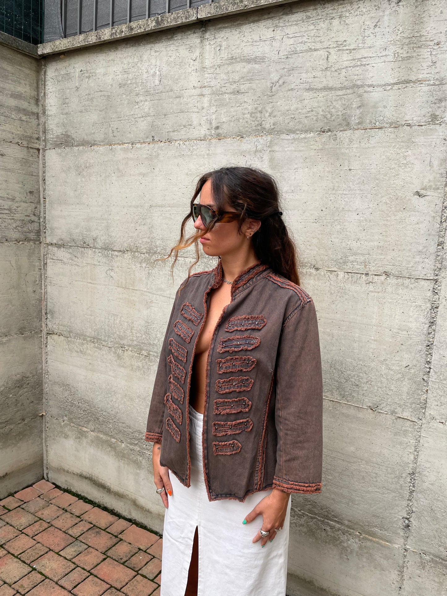 Giacchino vintage denim sfumato - taglia M