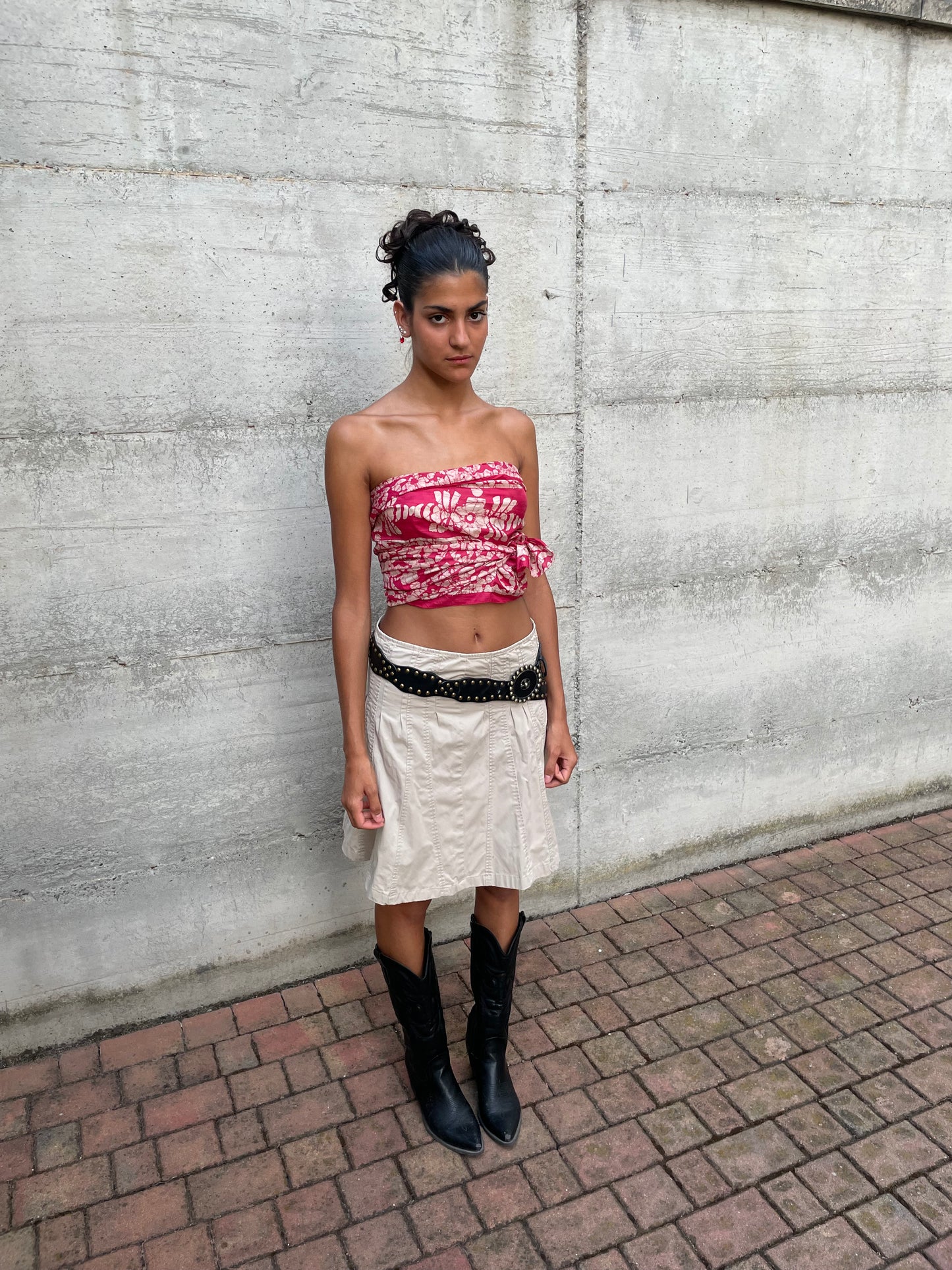 Gonna cargo Y2K sabbia, 100% cotone - taglia M