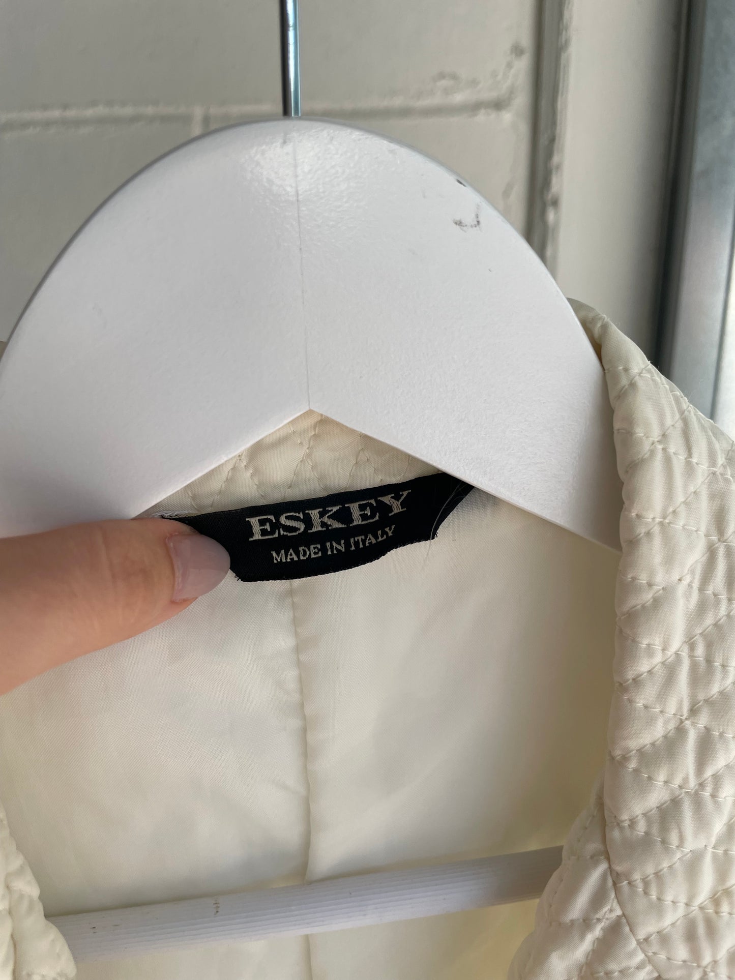 Smanicato trapuntato Eskey bianco - S