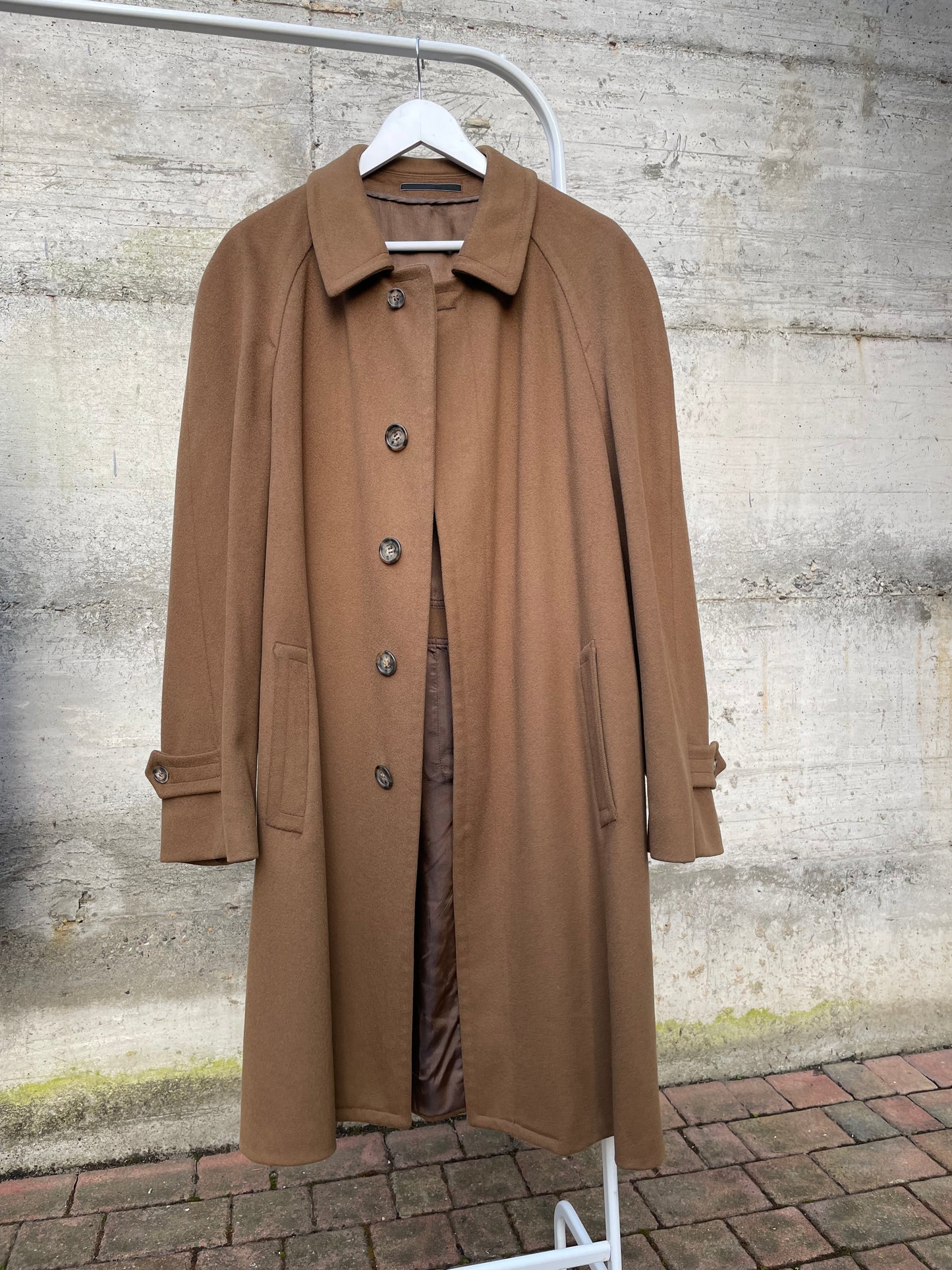 Cappotto sartoriale Piacenza cammello 100% lana vergine - taglia M uomo