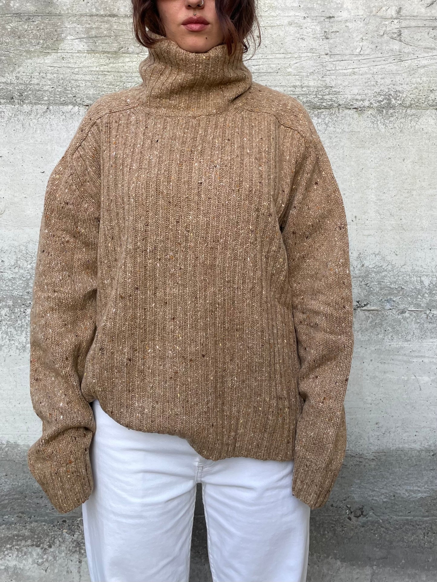 Dolcevita con toppe D'Aniello Boutique 70% lana merinos 30% cashmere