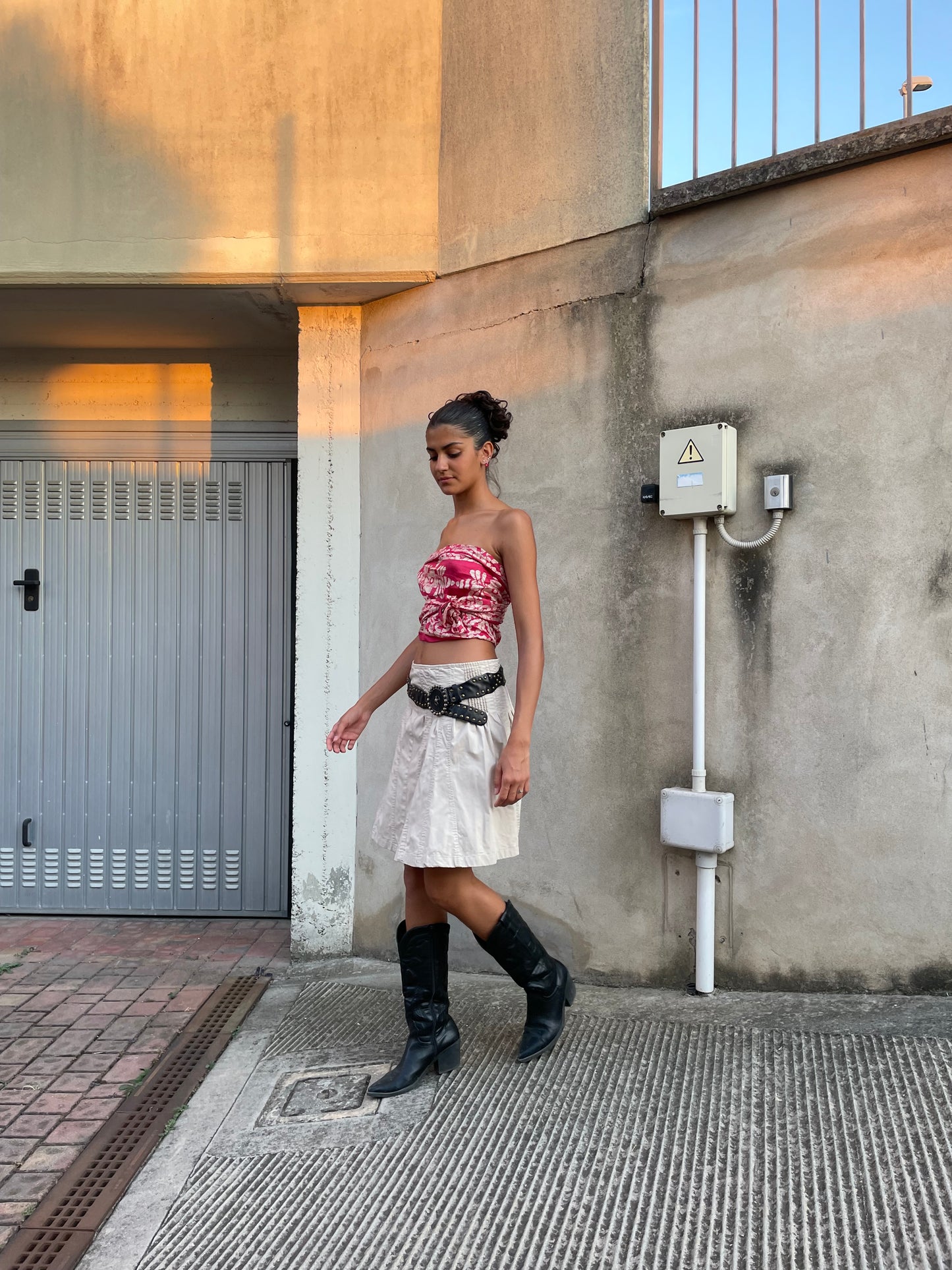 Gonna cargo Y2K sabbia, 100% cotone - taglia M