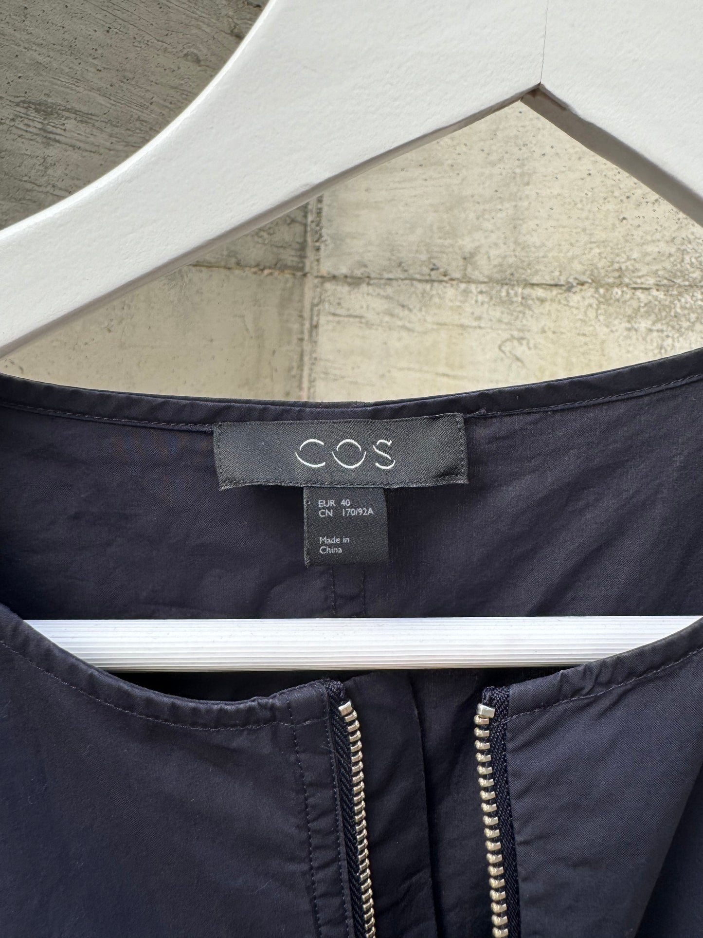 Maxi abito COS in cotone blu notte, taglia M