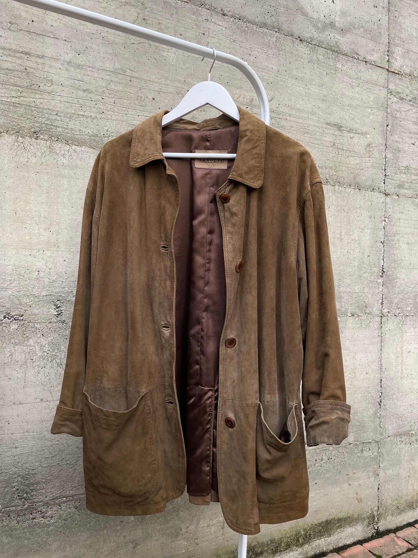 Blazer oversize suede marrone - taglia L