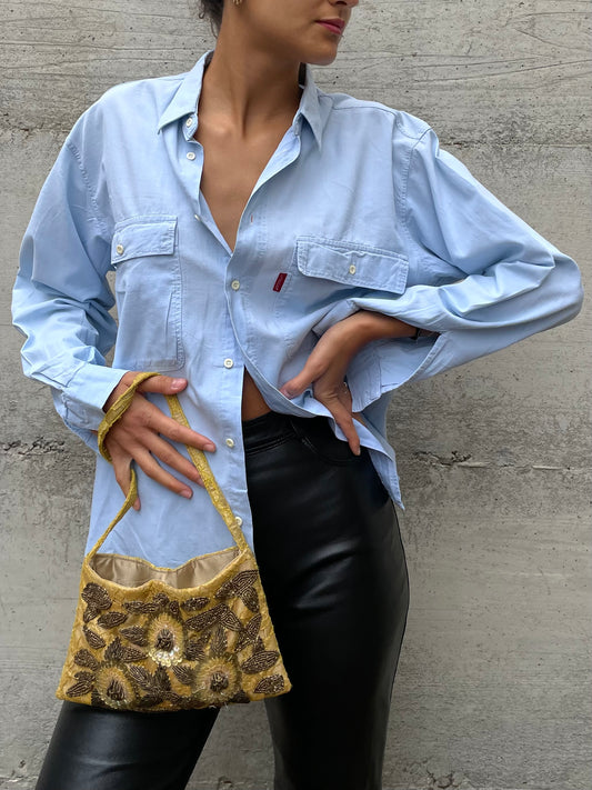 Camicia Carrera denim lavaggio chiaro 100% cotone - taglia M uomo