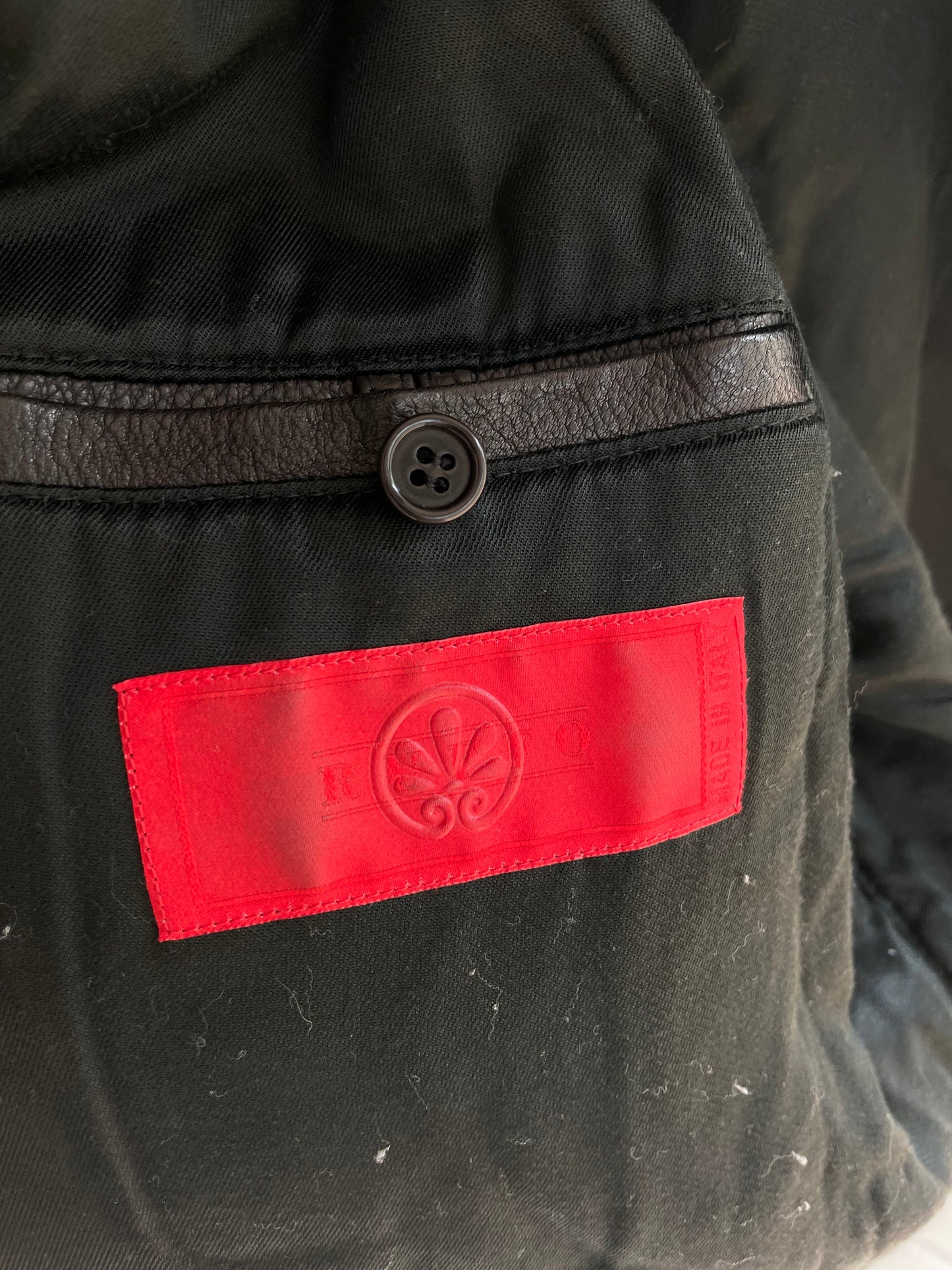 Chiodo vintage distressed in vera pelle - L uomo