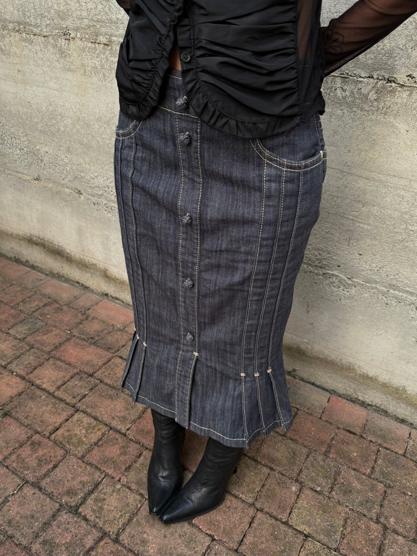 Gonna midi a sirena Stefanel Y2K