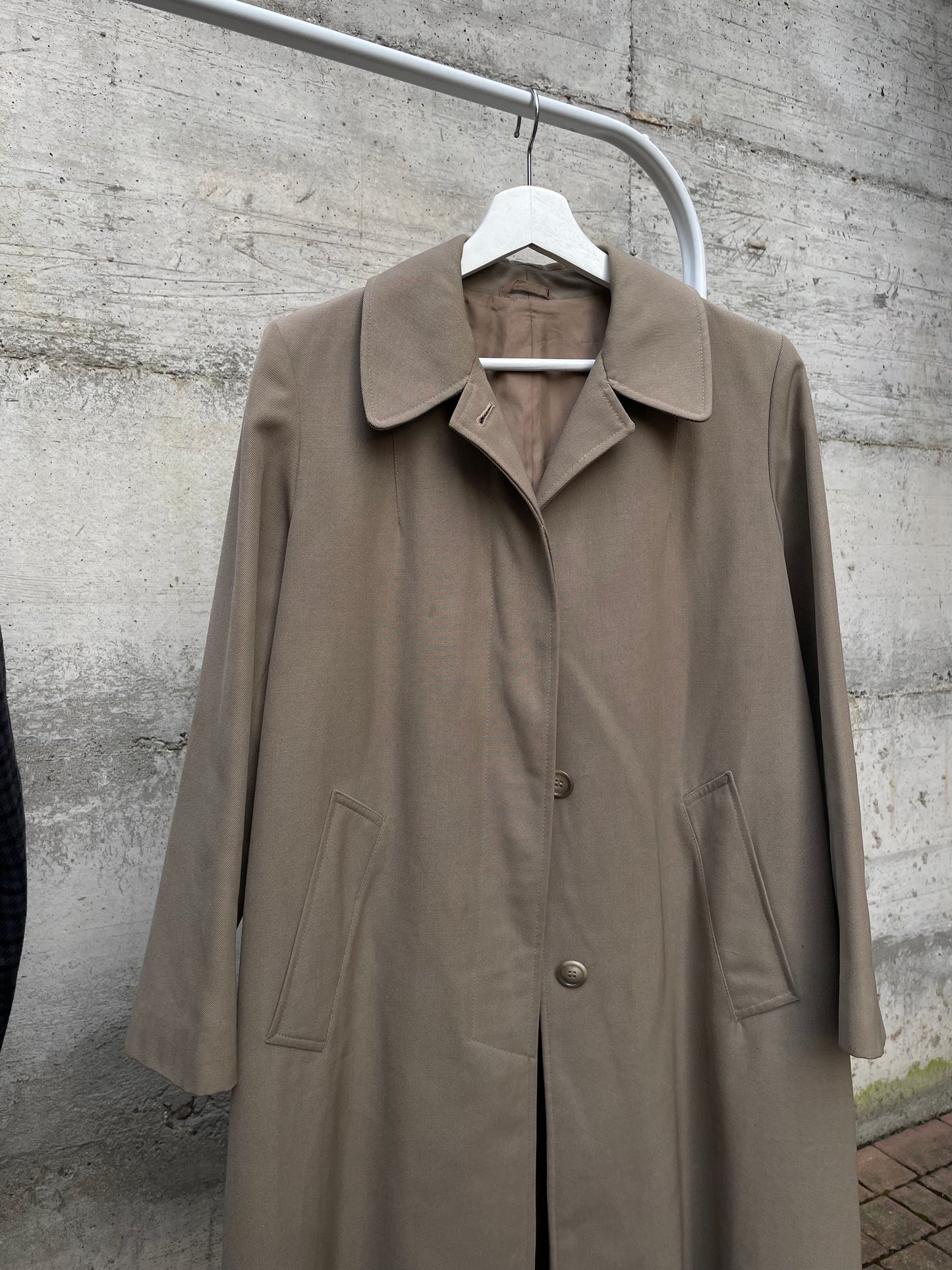 Soprabito sartoriale sabbia foderato misto lana