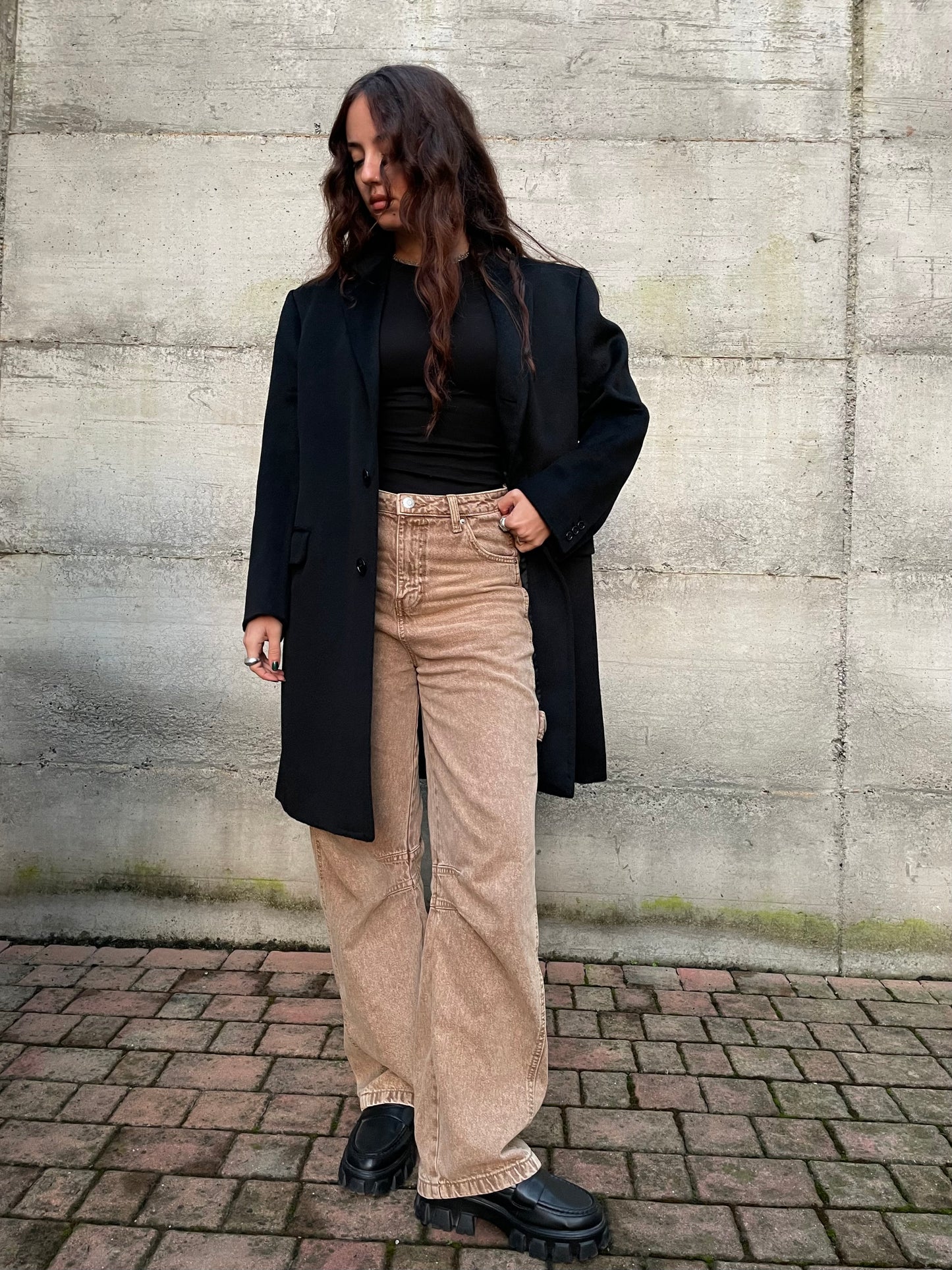 Cappotto maschile sartoriale 100% cammello - taglia S uomo