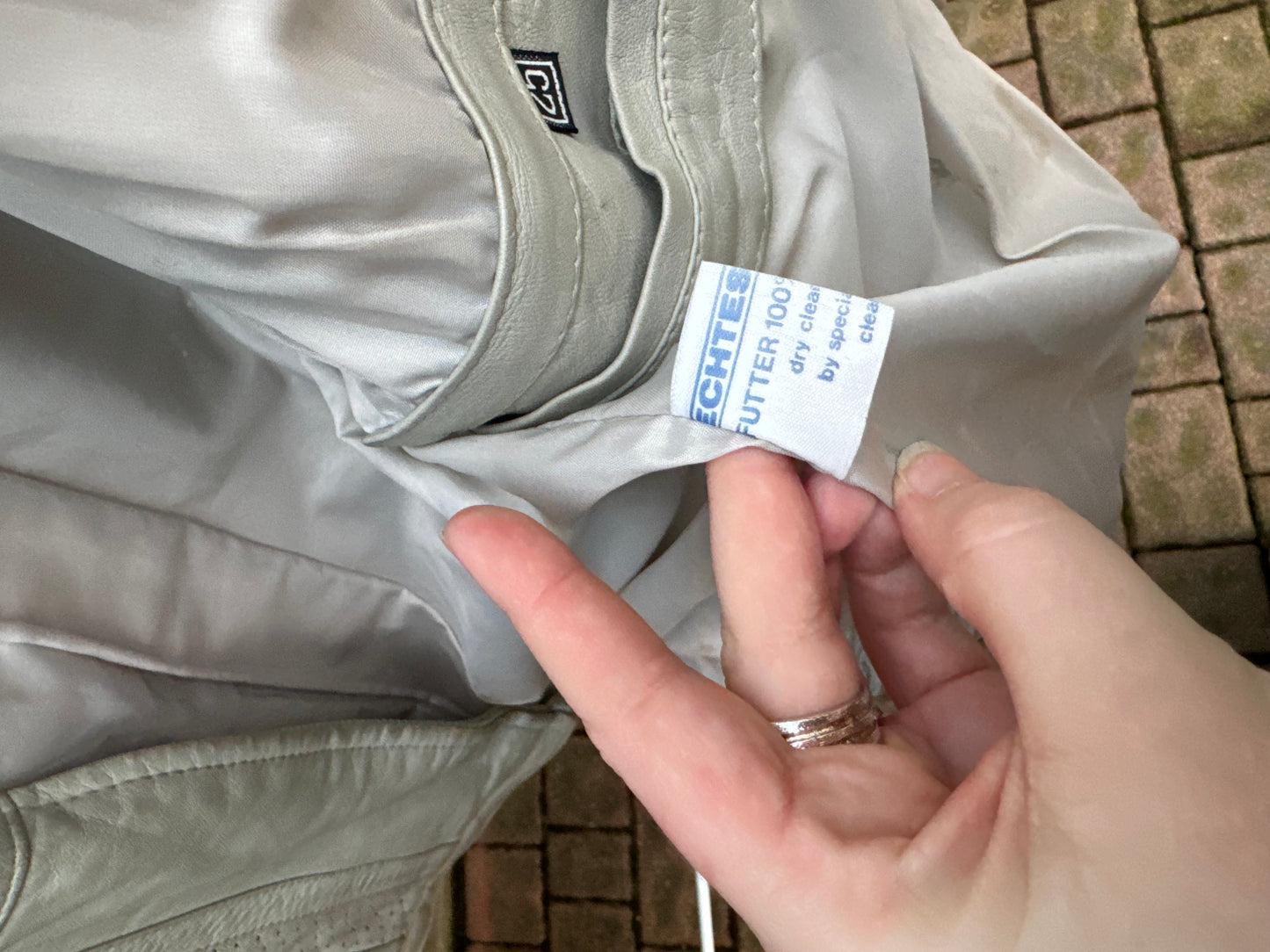 Bomber in vera pelle ghiaccio