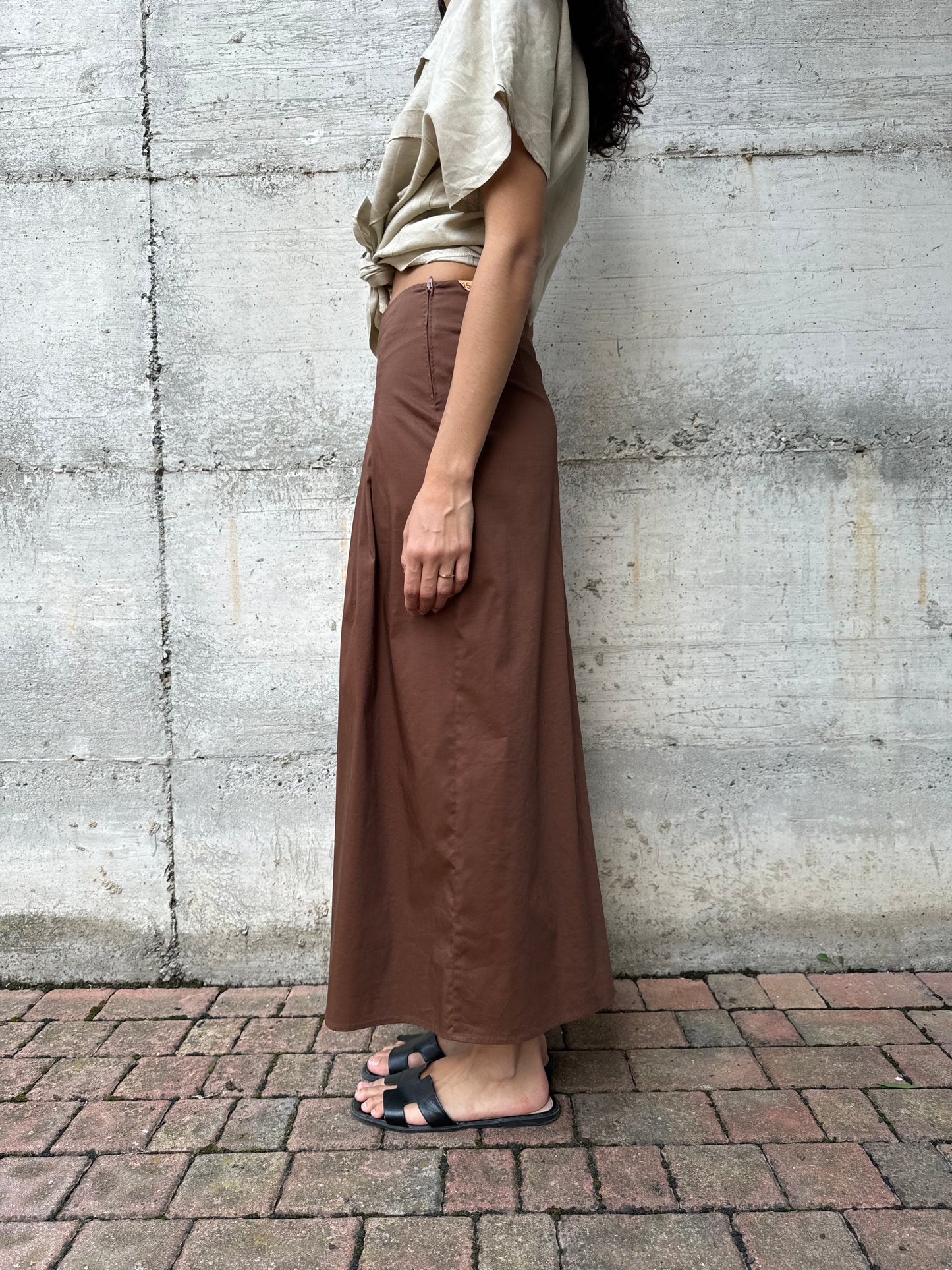 Gonna sartoriale Made in Italy in cotone