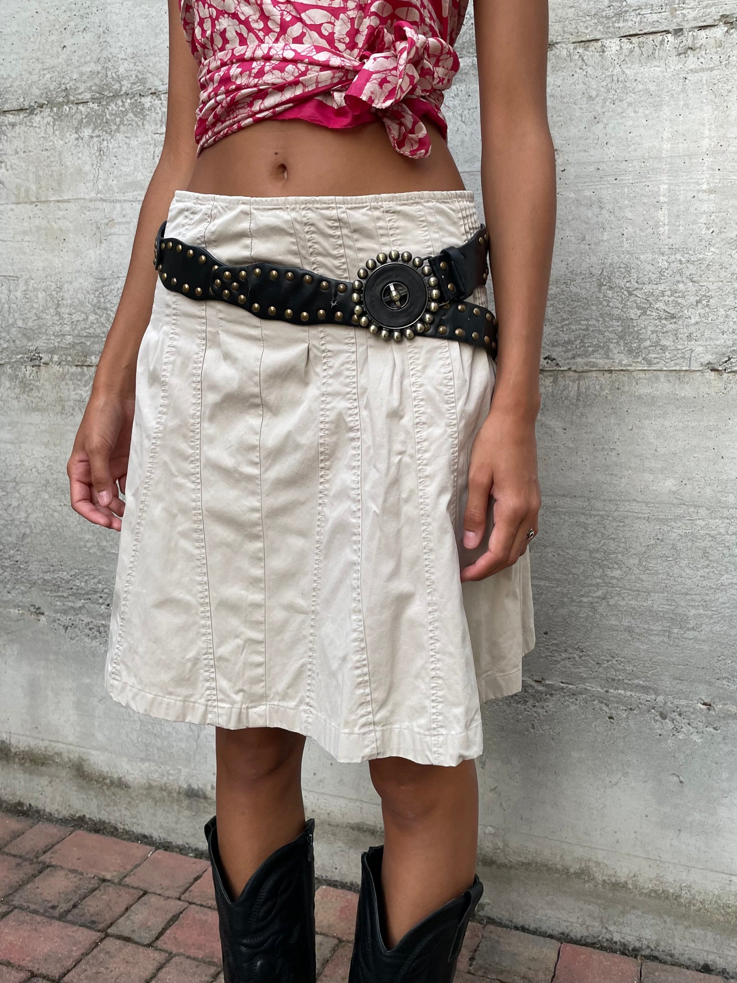 Gonna cargo Y2K sabbia, 100% cotone - taglia M