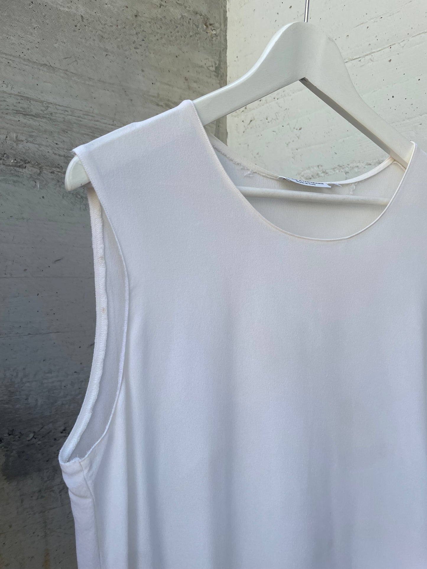 Top latte sartoriale 100% crepe di seta - taglia 44it