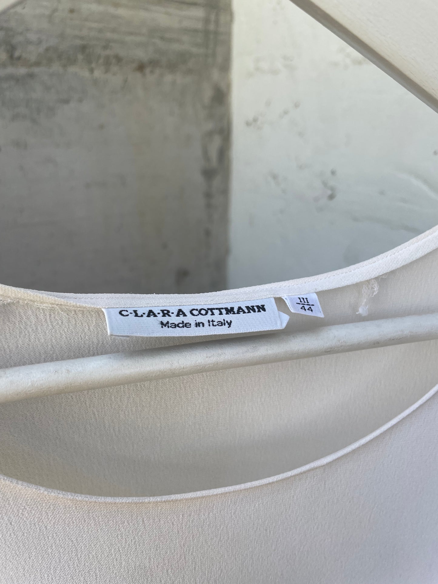 Top latte sartoriale 100% crepe di seta - taglia 44it