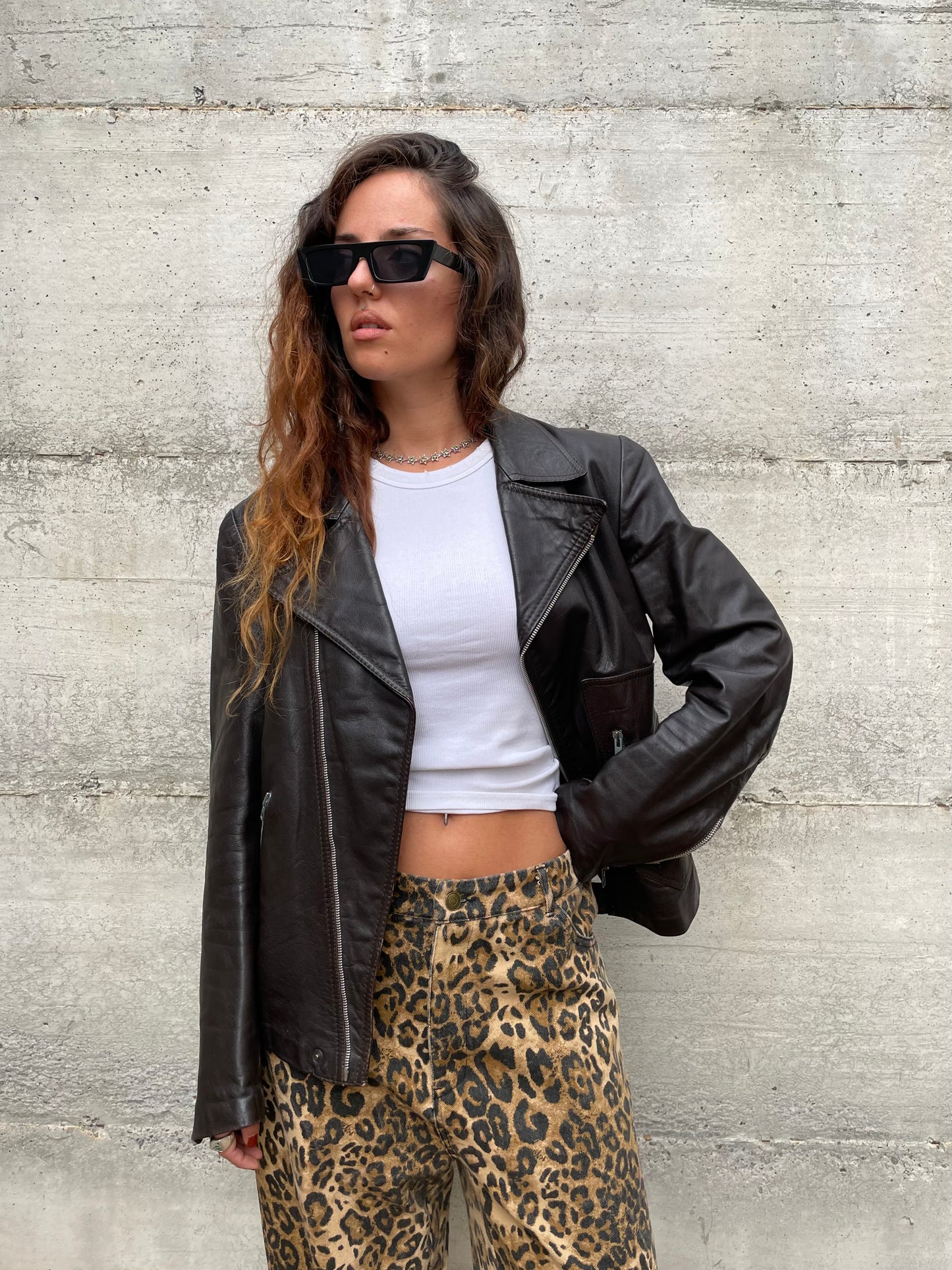 Chiodo vintage testa di moro Made in England, taglia S uomo