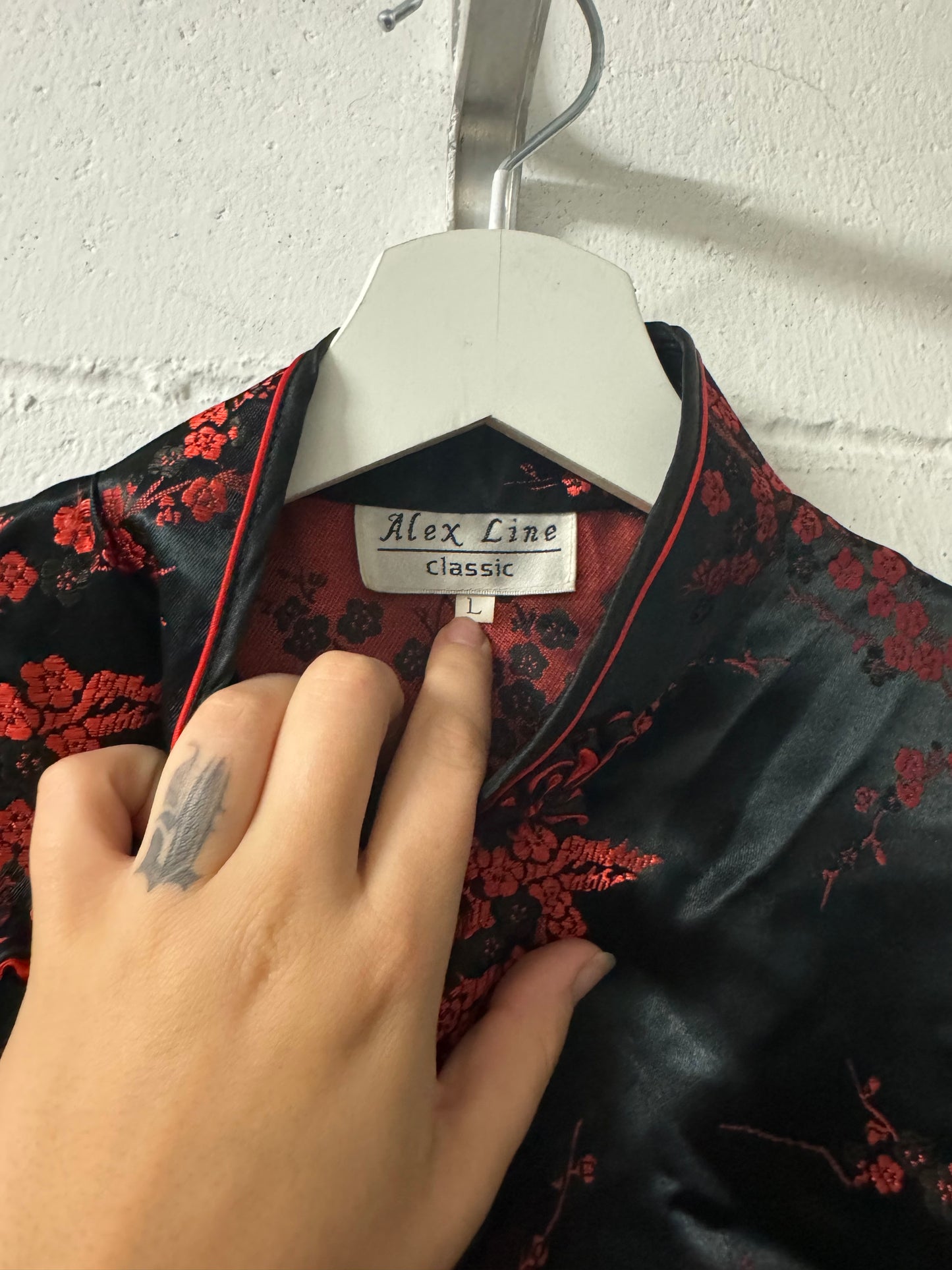 Abito midi in autentica seta cinese, taglia S