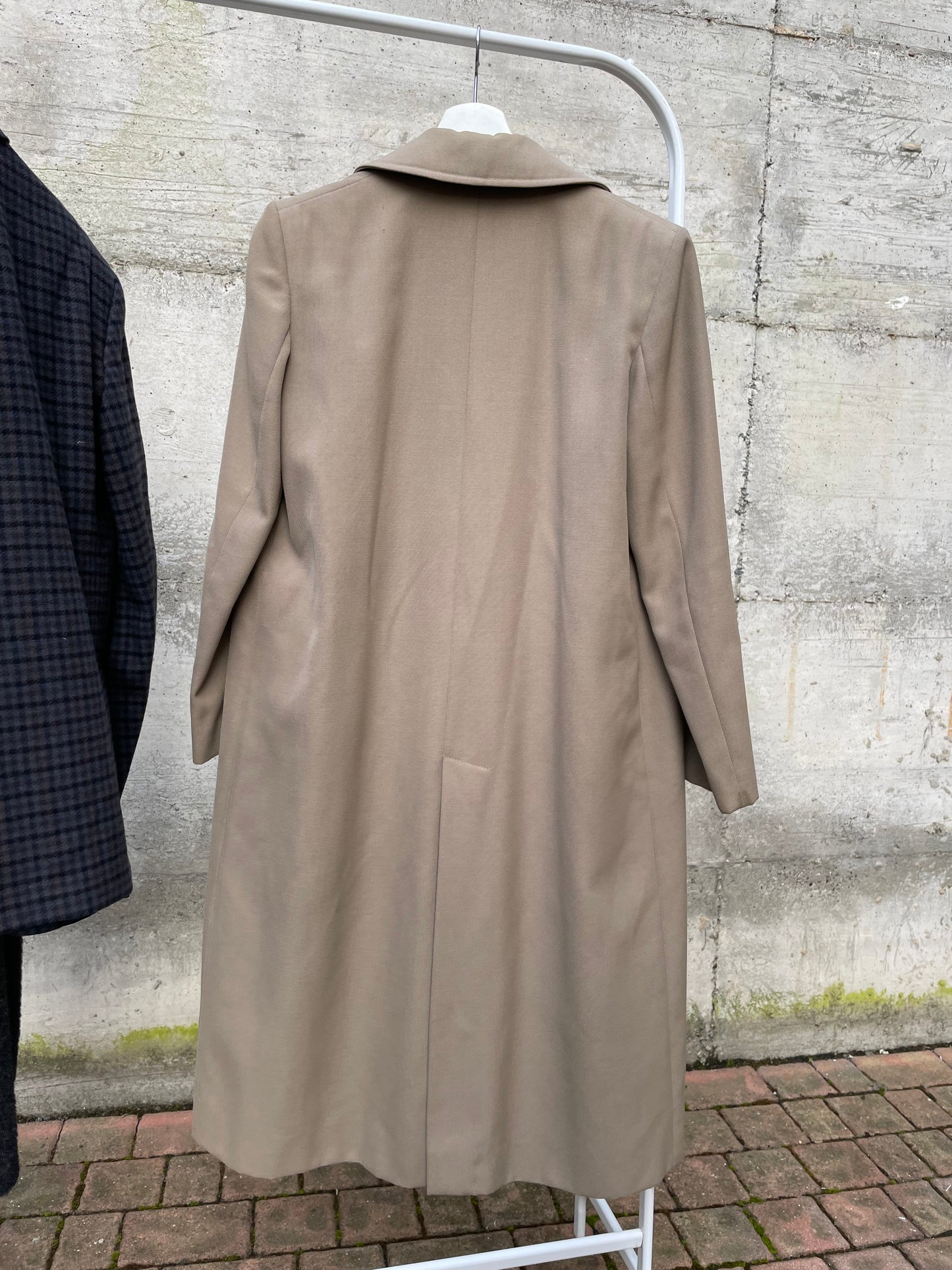 Soprabito sartoriale sabbia foderato misto lana