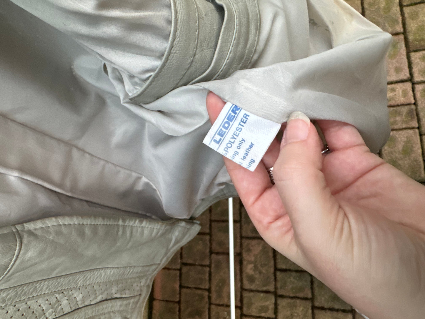 Bomber in vera pelle ghiaccio