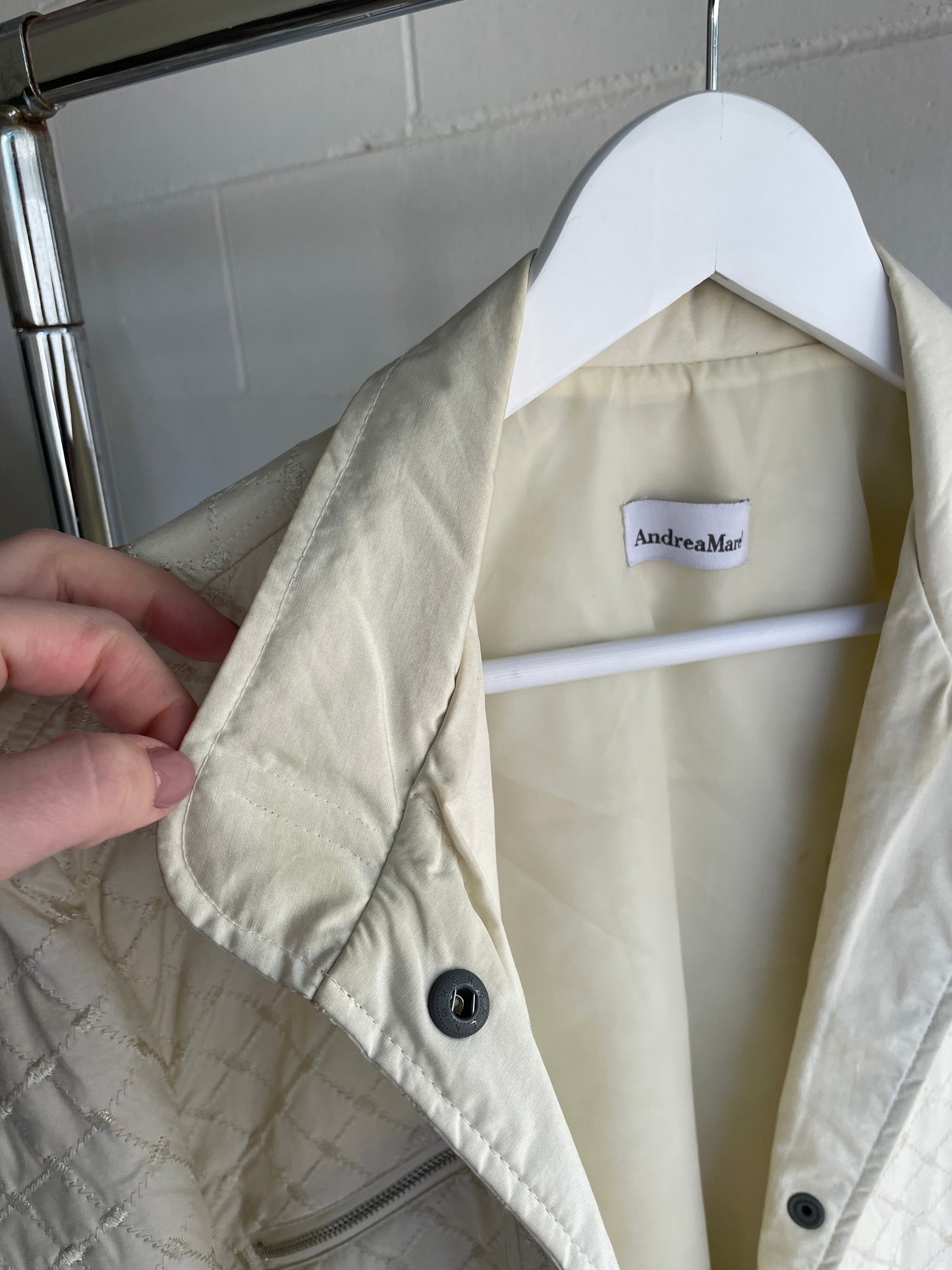 Giacca leggera trapuntata misto cotone avorio - Andrea Marè